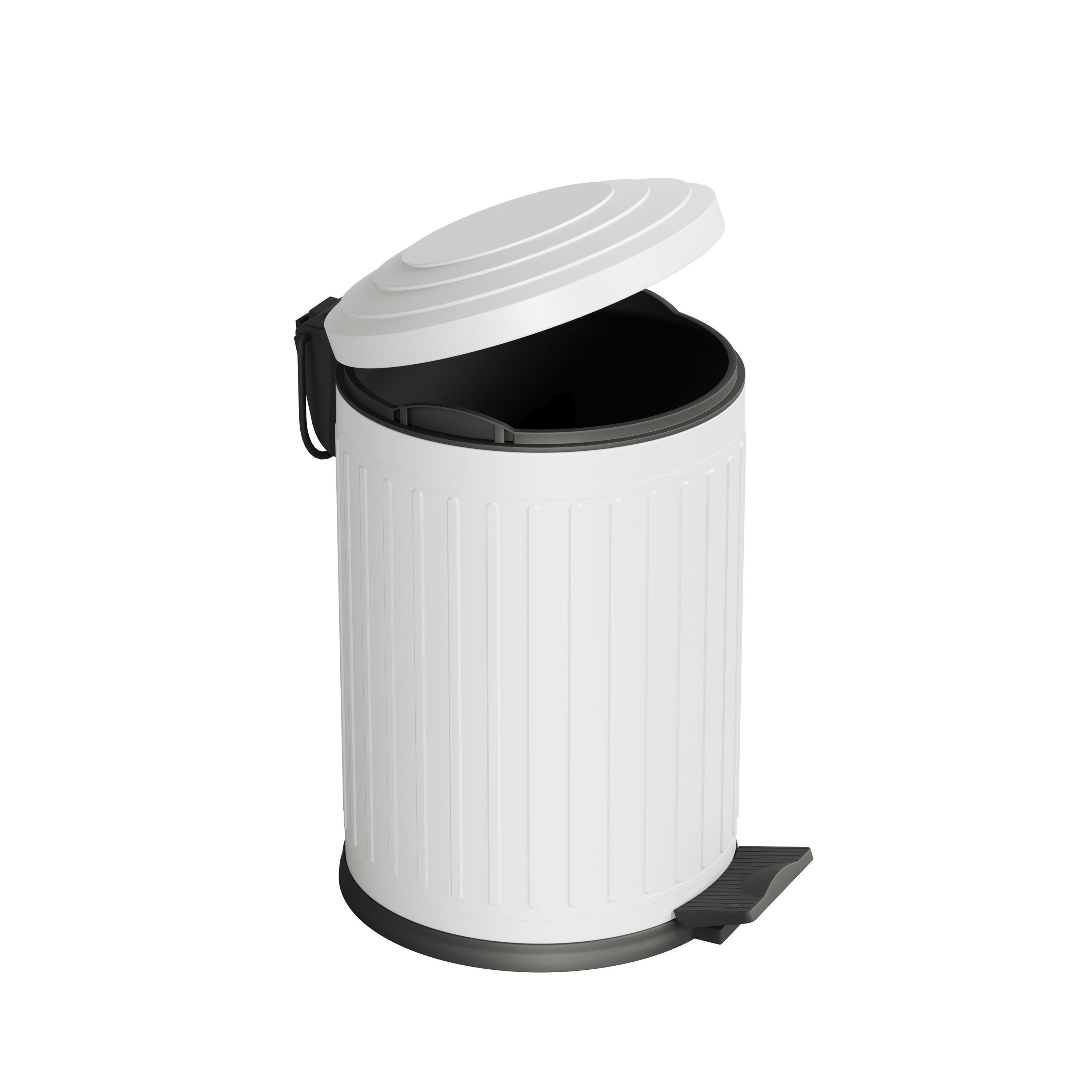 Aqua Bagno Midas Çöp Kovası - Pedallı 12lt, Beyaz | 35.22.57.02.04