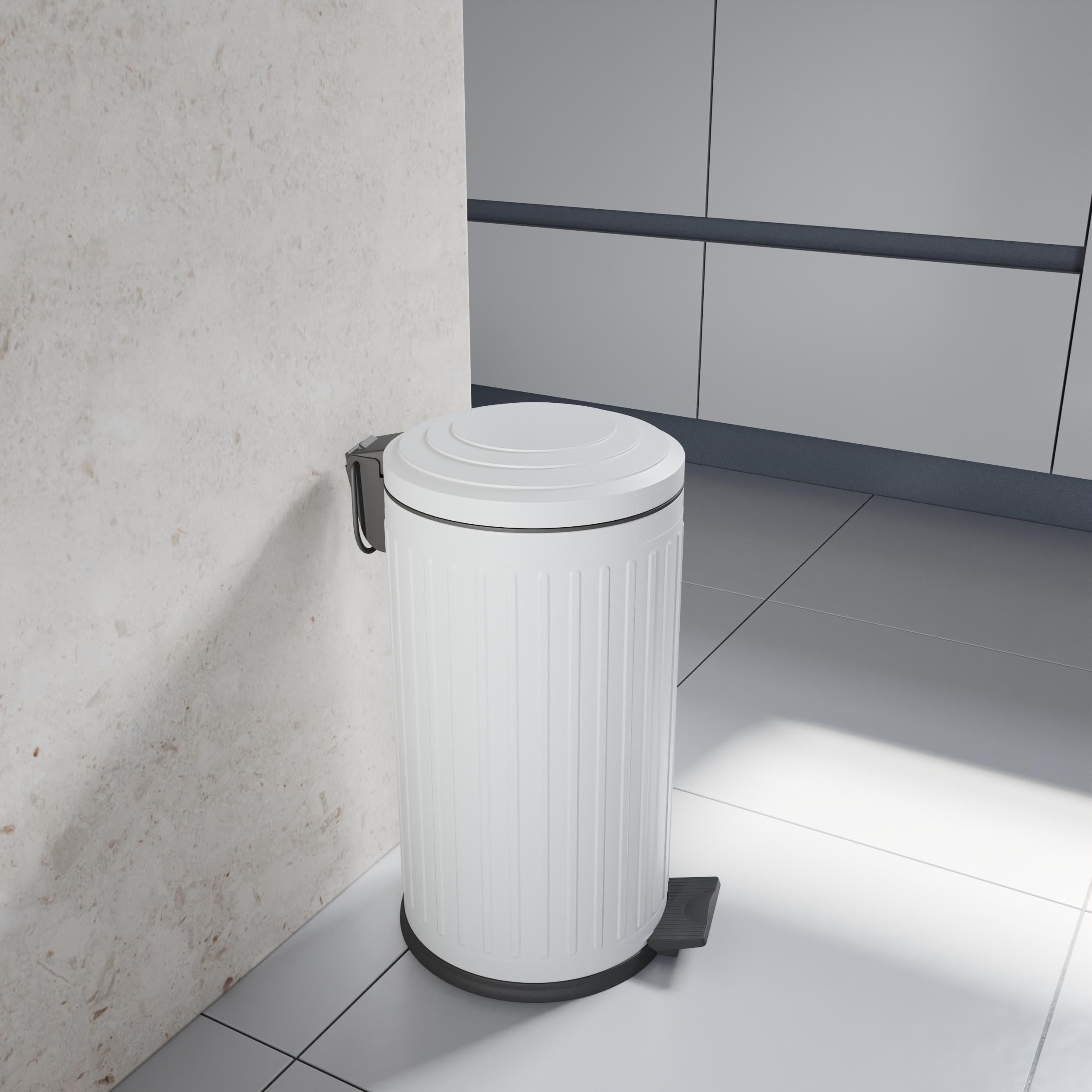 Aqua Bagno Midas Çöp Kovası - Pedallı 16lt, Beyaz | 35.22.57.03.04