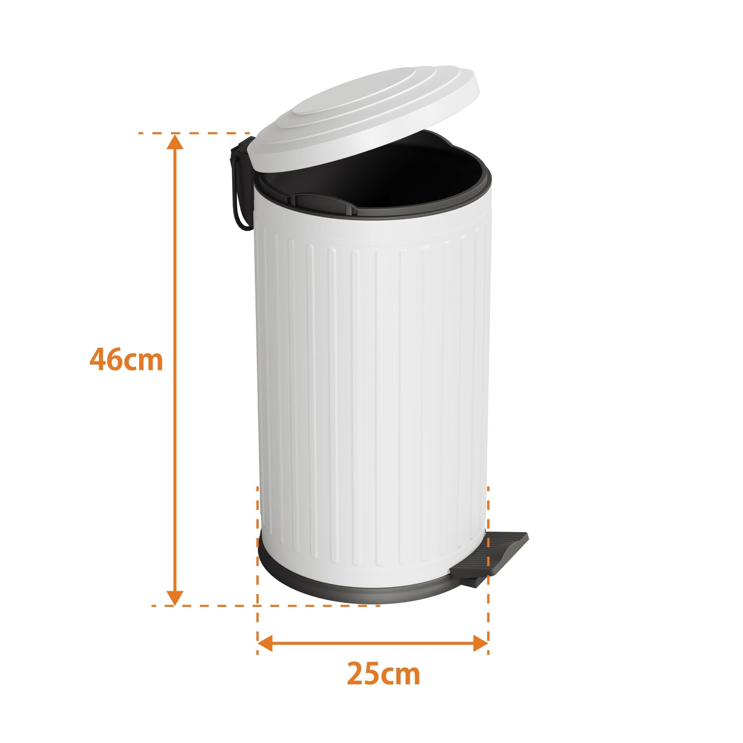 Aqua Bagno Midas Çöp Kovası - Pedallı 16lt, Beyaz | 35.22.57.03.04