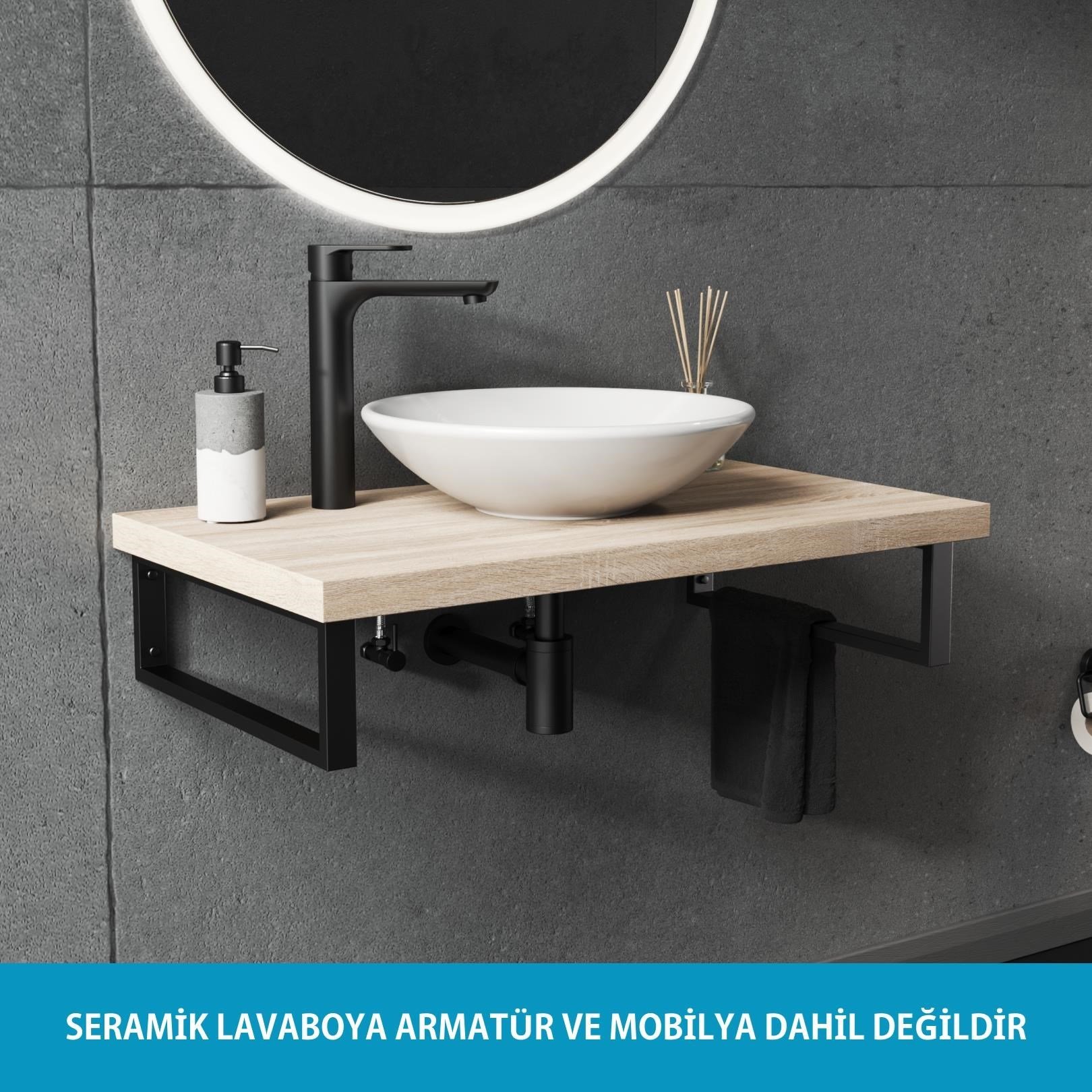 Aqua Bagno Minizia Tezgah Üstü Çanak Lavabo, Batarya Deliksiz, 40 cm Beyaz | 25.31.40.1.NO.NT