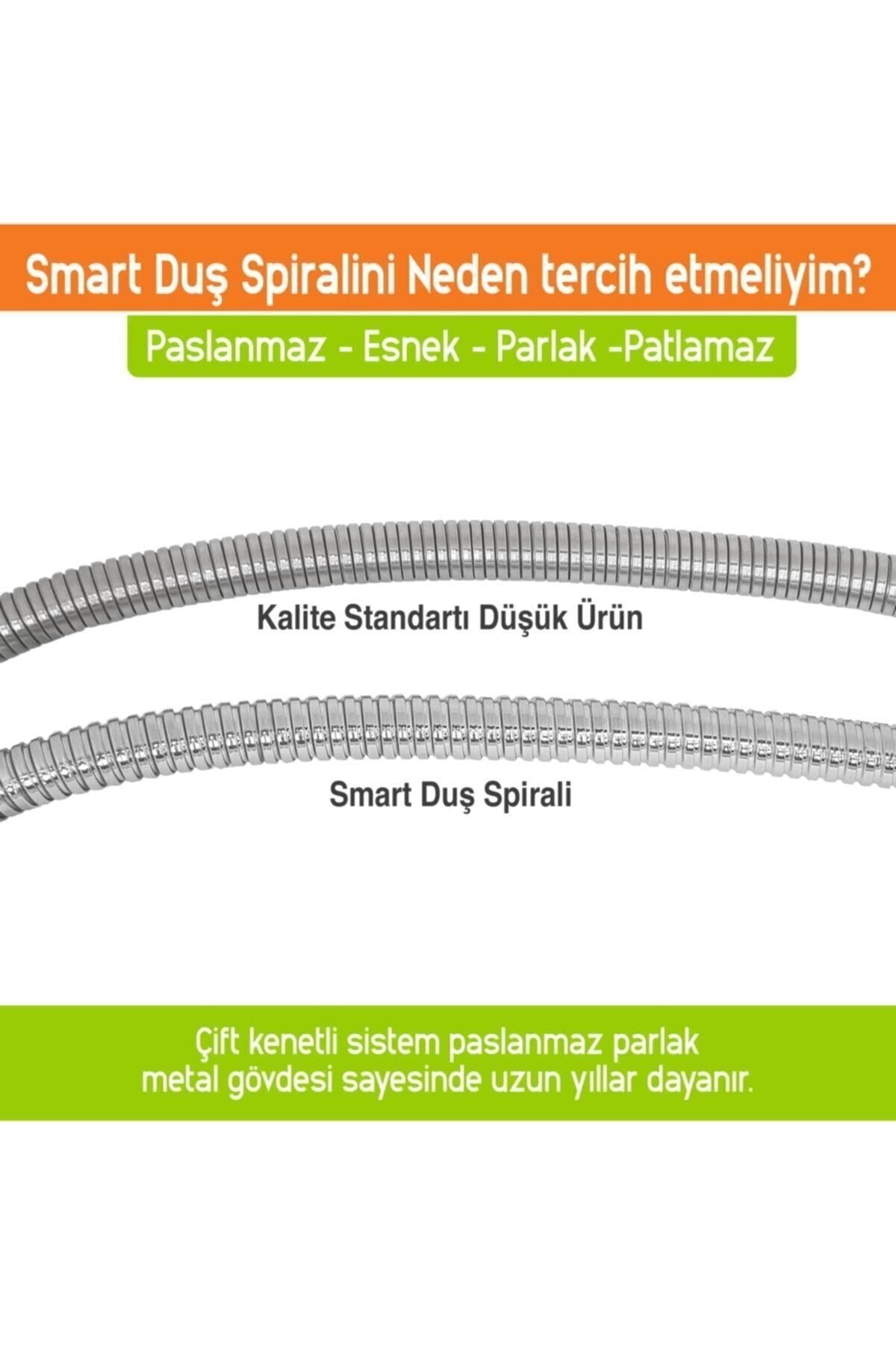 Aqua Bagno Smart Duş Hortumu - Spirali - Zinciri 150 cm | 90.25.24.01
