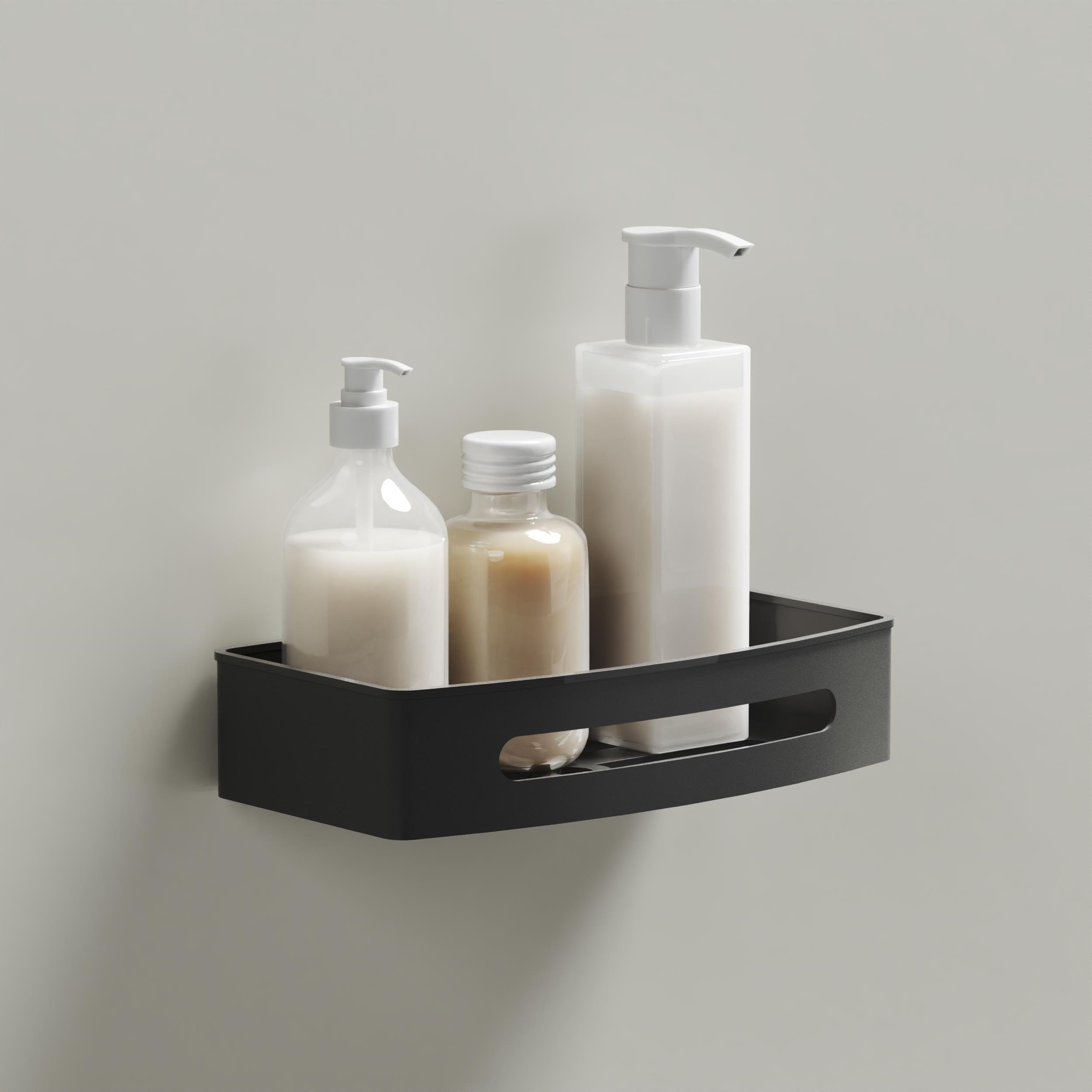 Aqua Bagno Smart Tekli Süngerlik 24x12,5 cm, Mat Siyah | 35.29.56.04.03