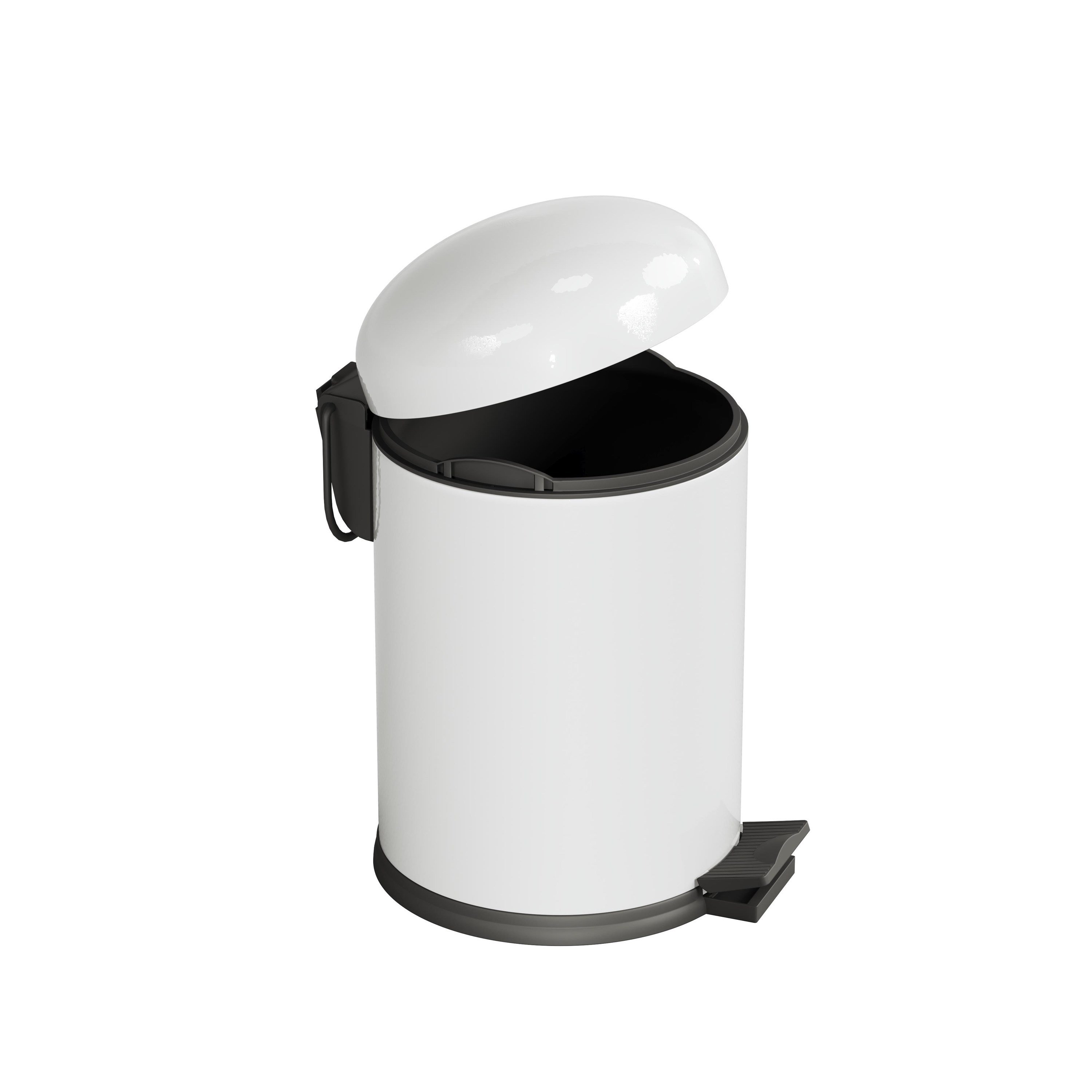 Aqua Bagno Smile Çöp Kovası - Pedallı 5lt, Beyaz | 35.20.57.01.04