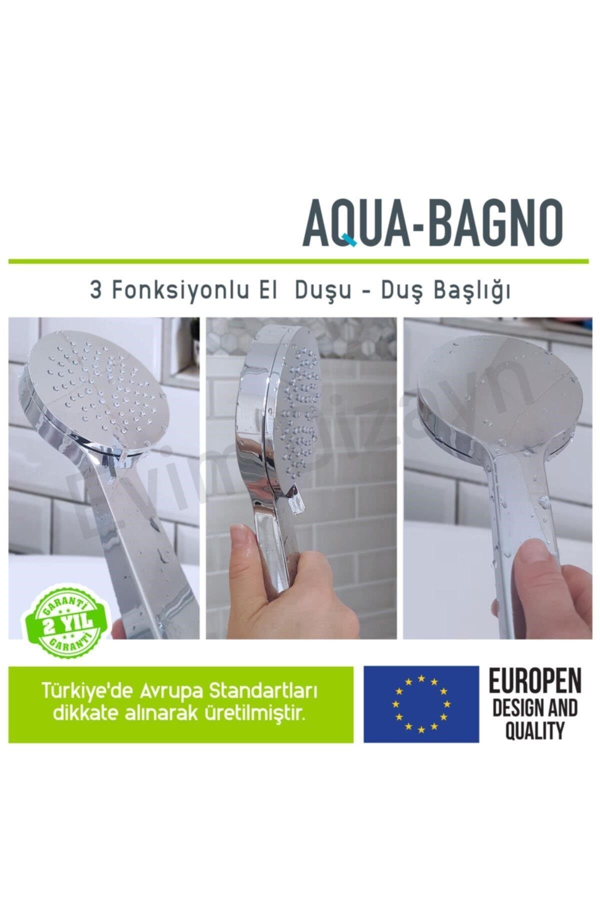Aqua Bagno Smile El Duşu - Duş Başlığı 3 Fonksiyonlu | 90.25.25.02
