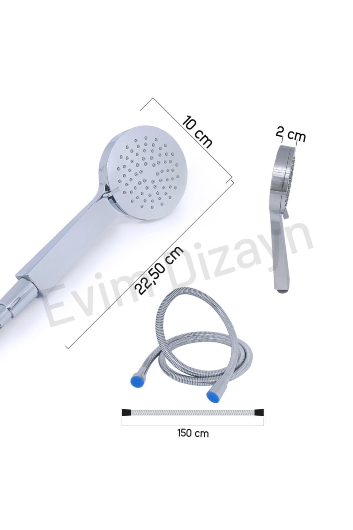 Aqua Bagno Smile El Duşu Set 2 Parça - Duş Başlığı - Spiral Hortumu Set | 90.25.26.02