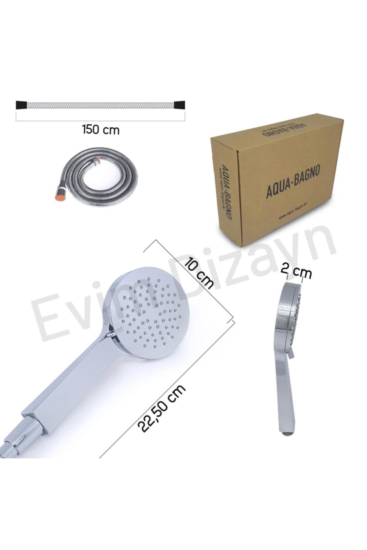 Aqua Bagno Smile El Duşu Seti - 3 Parça - 150 cm Spiral Hortum | 90.25.27.02