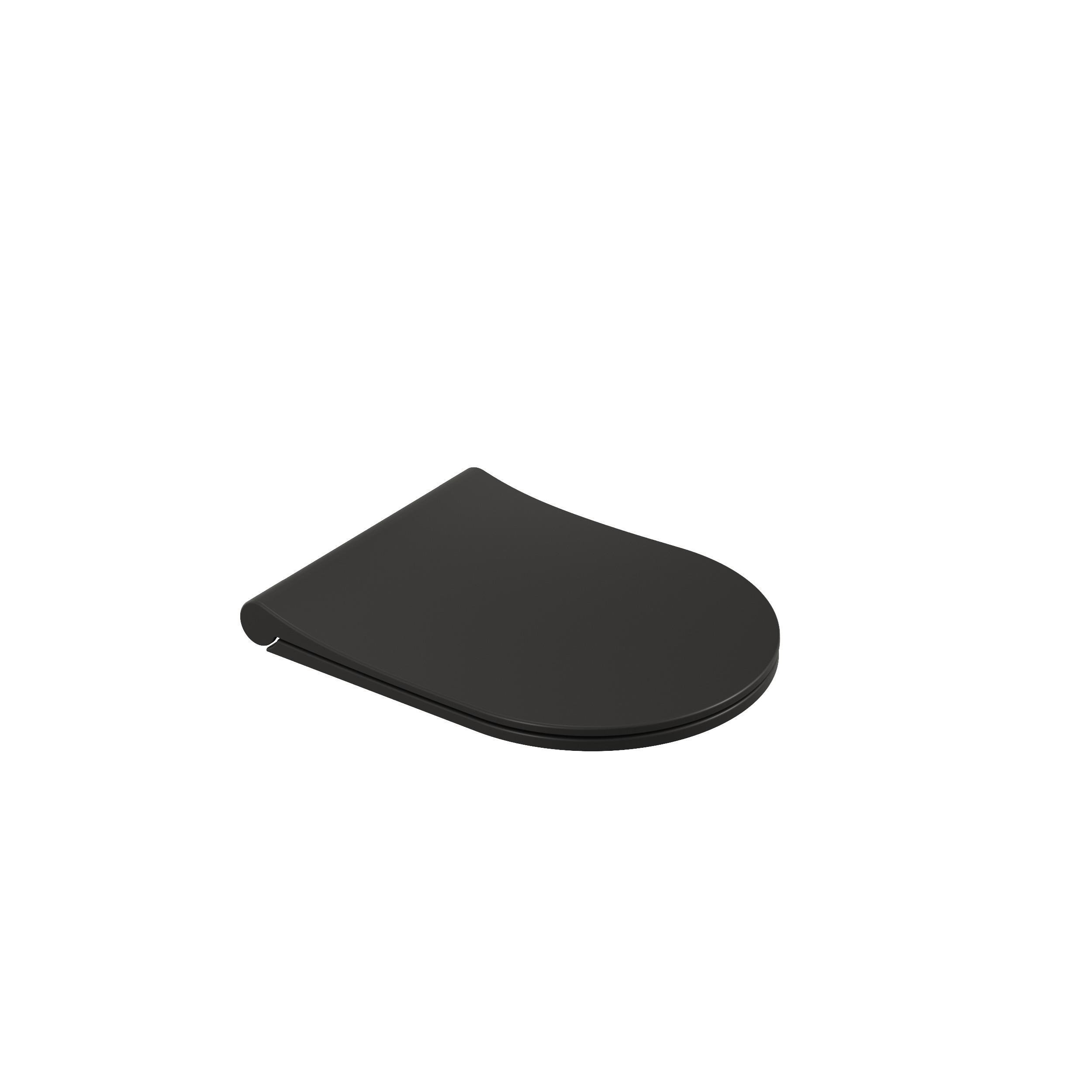 Aqua Bagno Thin Klozet Kapağı, Mat Siyah, Tak Çıkar - Yavaş Kapanan, Duroplast | 90.99.50.34