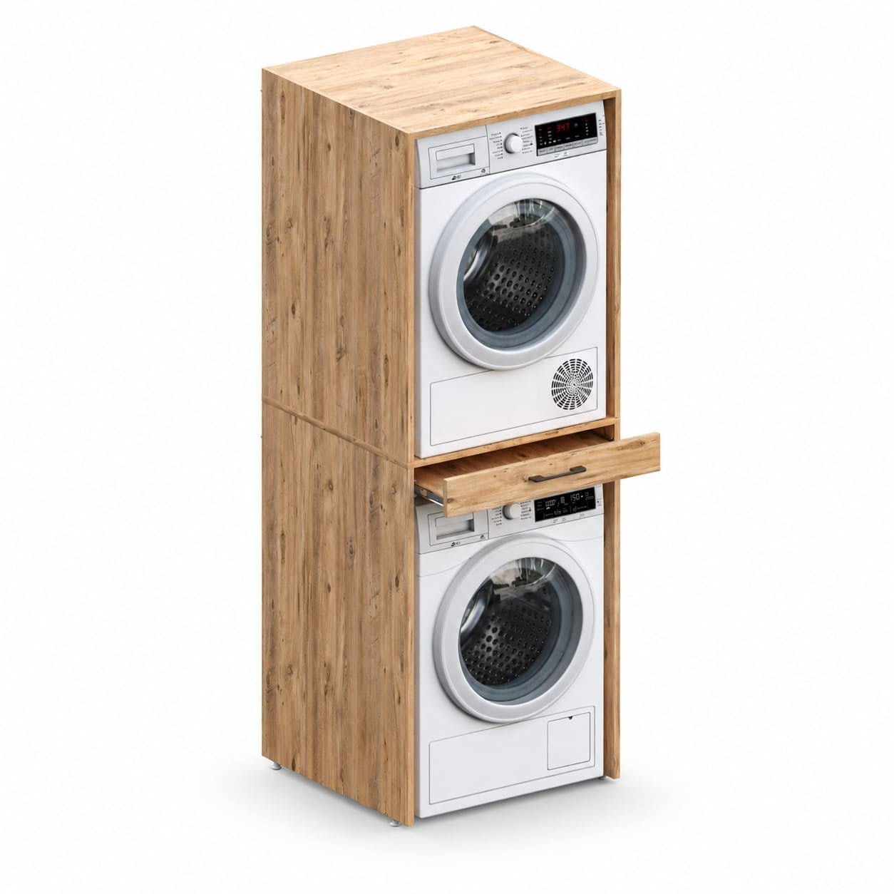 Aqua Bagno Urban Smartbox Çamaşır ve Kurutma Makinesi Dolabı - Çekmeceli, Atlantik  Çam -2 Parça Set | ABS.50.01.04.01