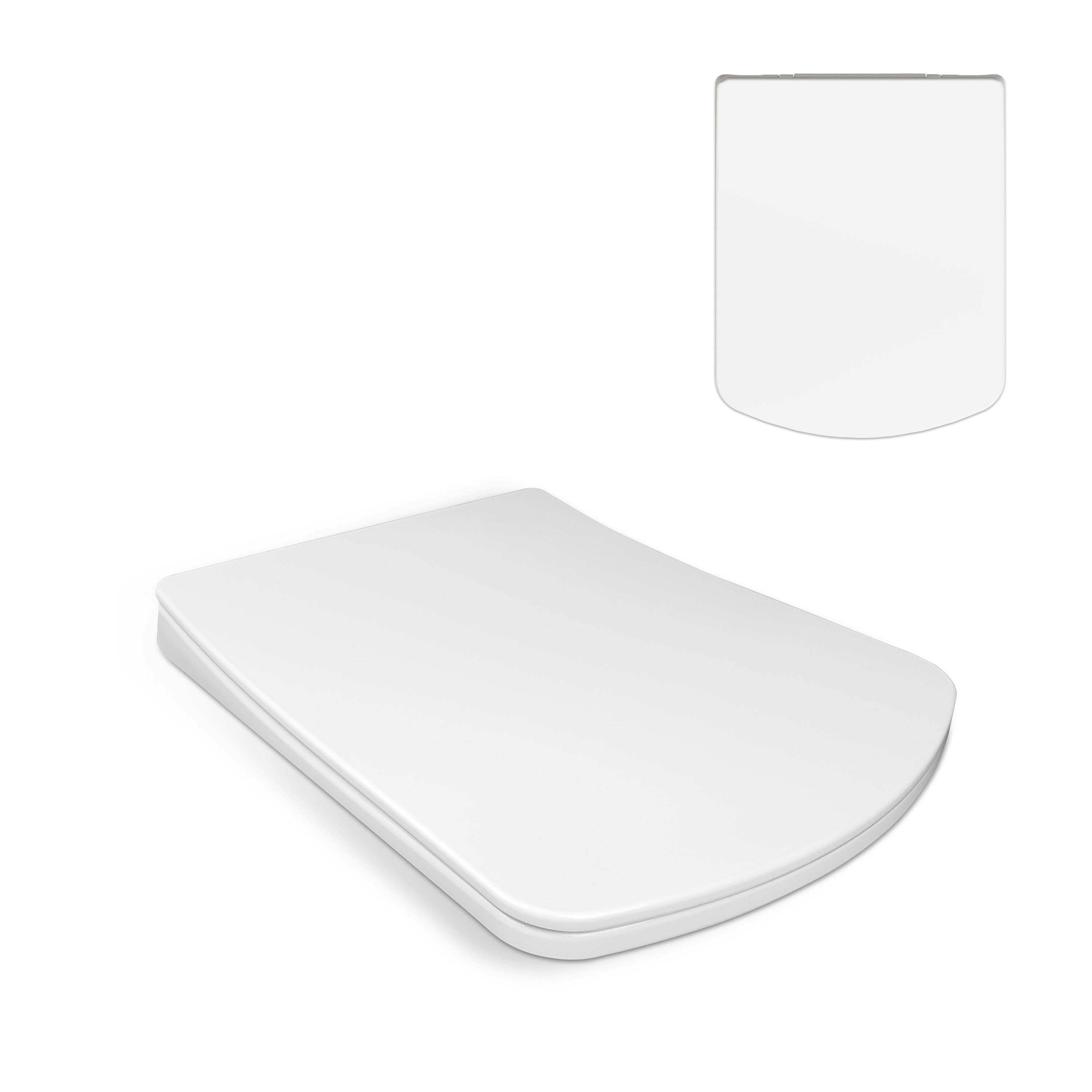 Aqua Bagno Urban Yavaş Kapanan Klozet Kapağı - Kare Önü Oval, Beyaz | 90.99.50.24