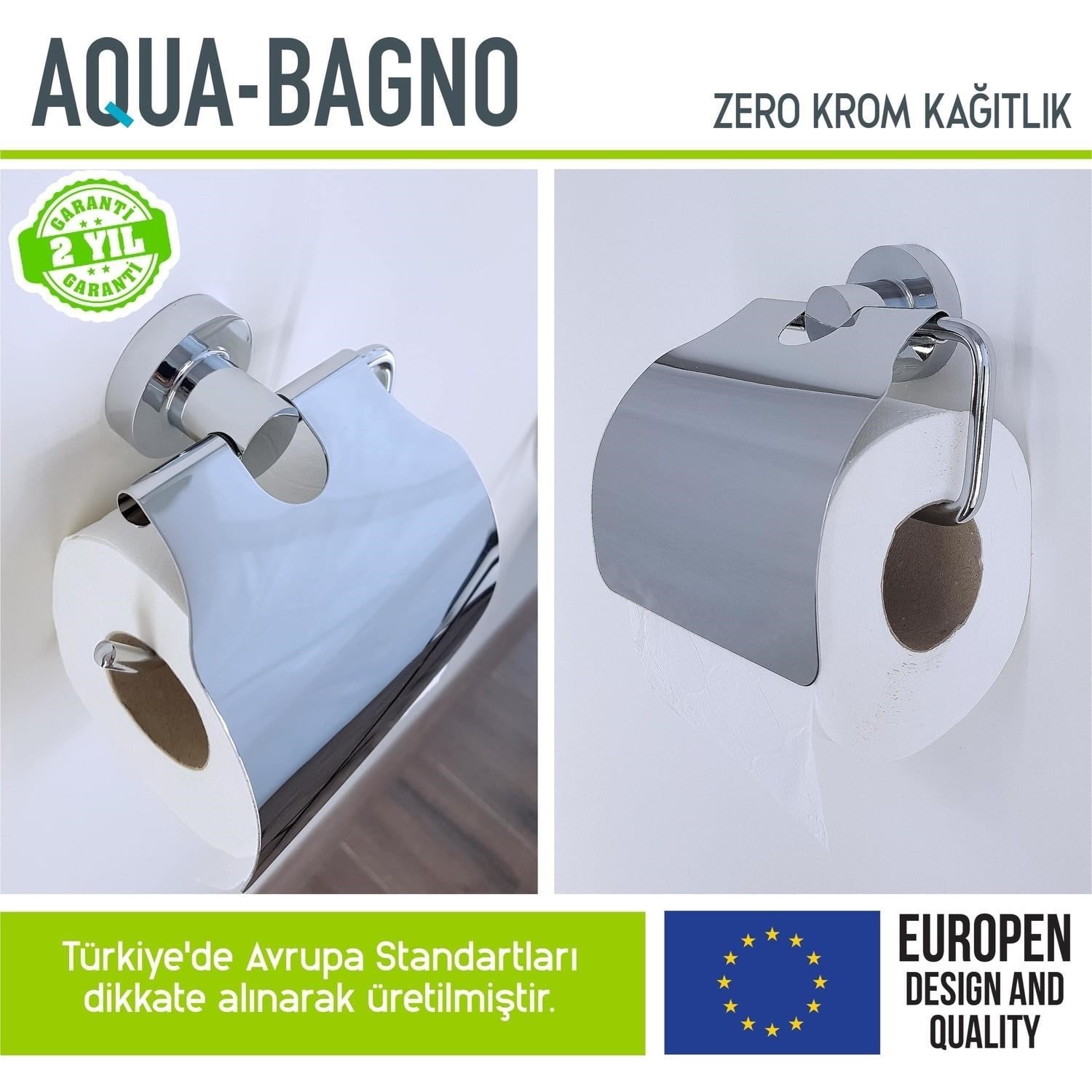 Aqua Bagno Zero Tuvalet Kağıtlığı - Parlak Krom | 35.21.52.01.01