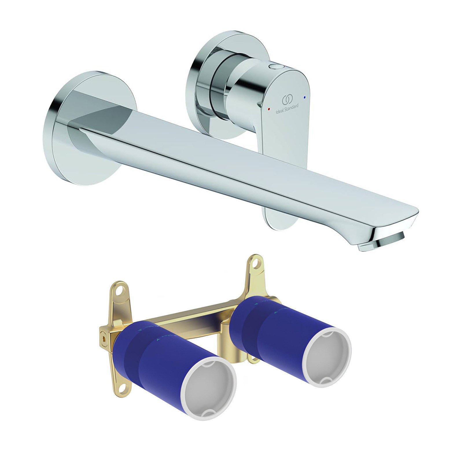Cerafine O Ankastre Lavabo Bataryası-Chrome-KIT2 +Ankastre Lavabo Bataryası Iç Set-KIT1-2 PARÇA 