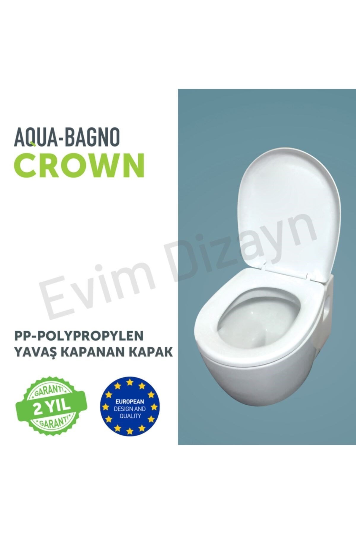 Crown Beyaz Yavaş Kapanan Klozet Kapağı | 90.99.50.05