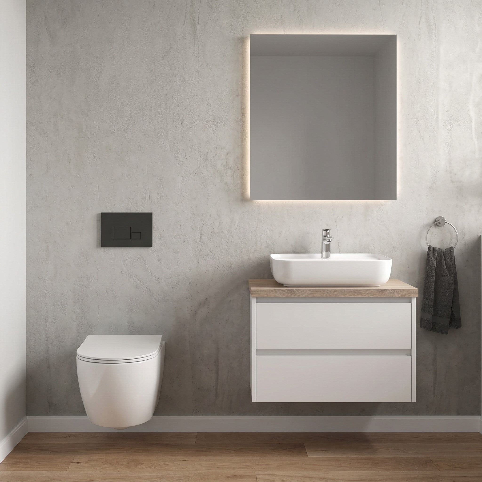 Dura Bagno Siena Asma Klozet Rimless 52,5 cm Yavaş Kapanır Kapak Dahil Beyaz | DBO.36.01.03.03
