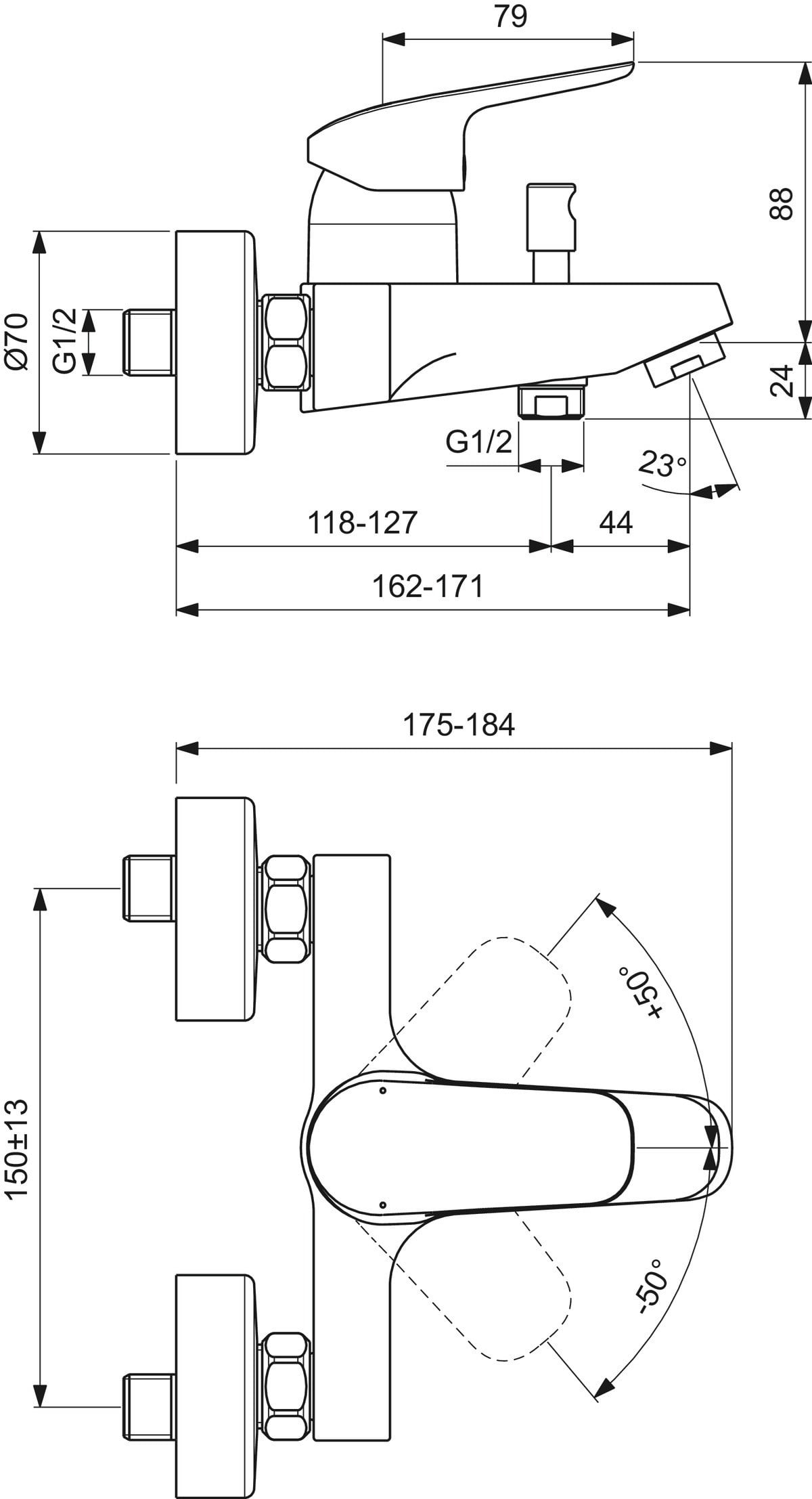 Ideal Standard B1721AA Ceraflex Banyo Bataryası Krom