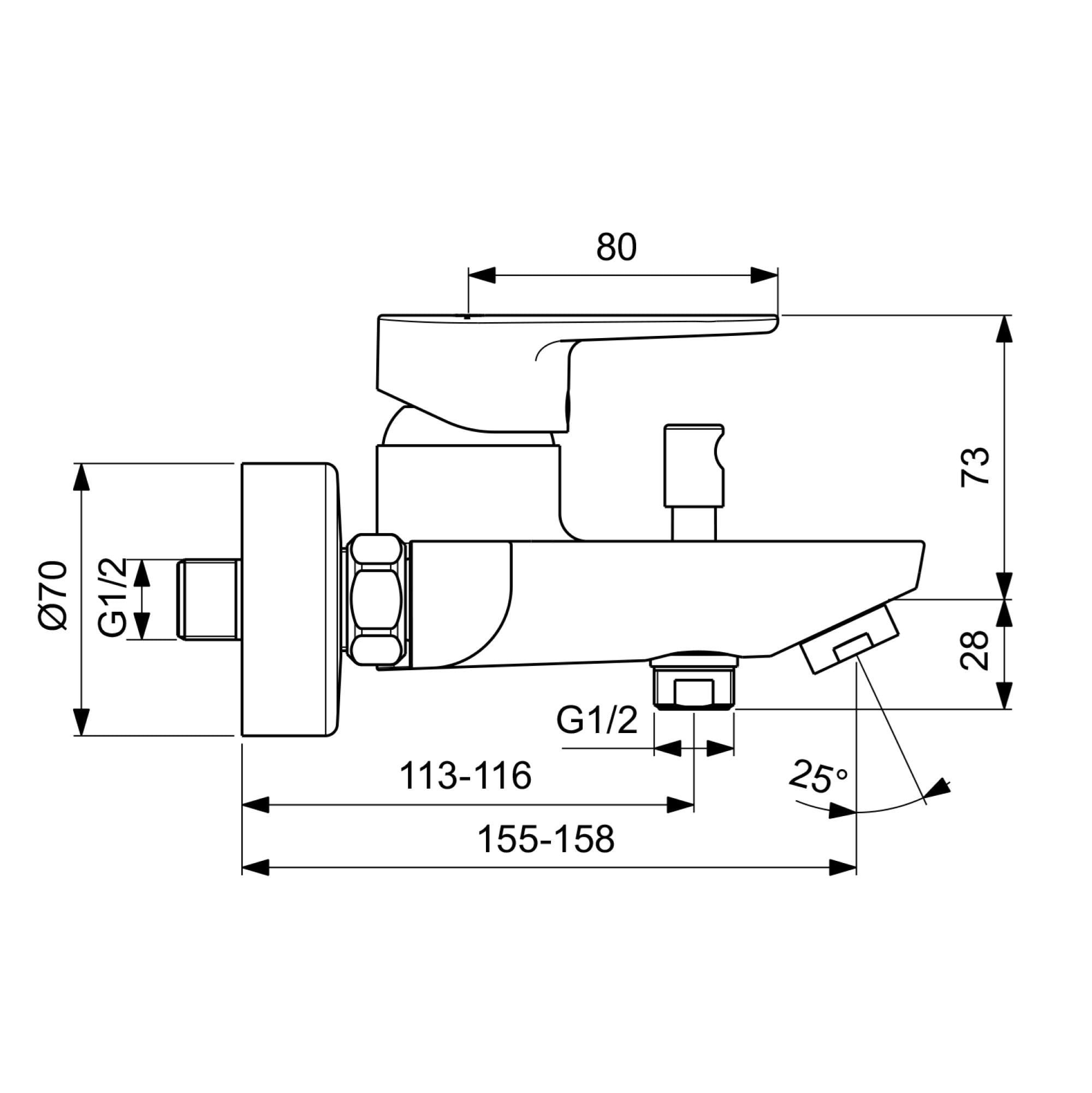 Ideal Standard BC500AA Cerafine O Banyo Bataryası-Krom