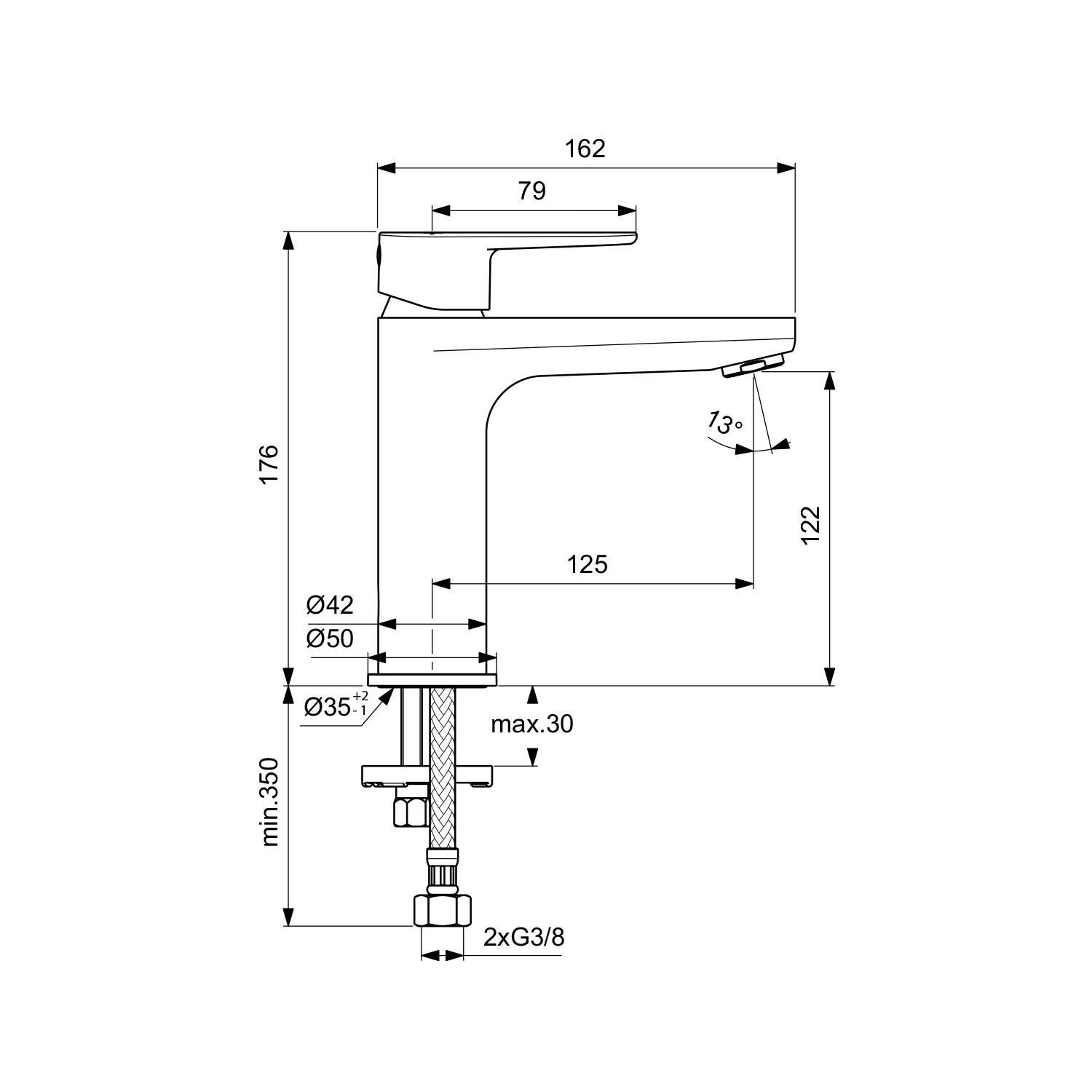 Ideal Standard BC554AA Cerafine O Grande Yüksek Tip Lavabo Bataryası Krom