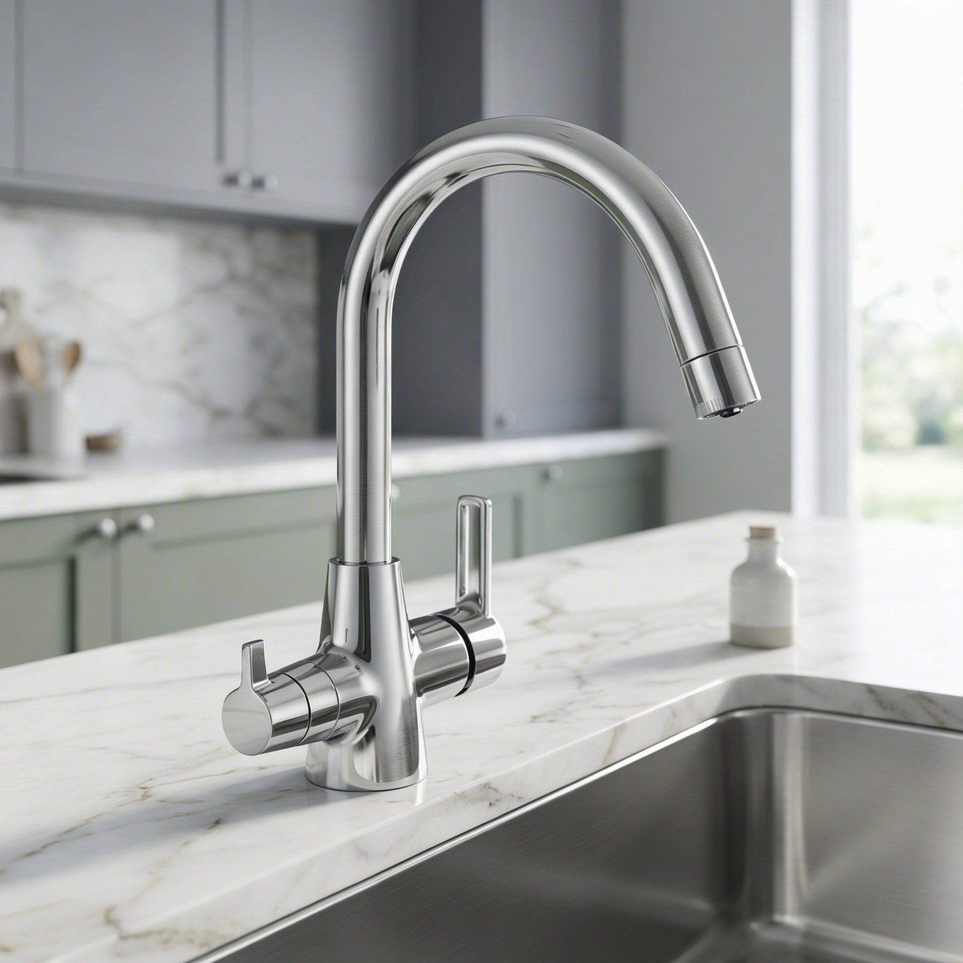 Ideal Standard Calista Eviye Bataryası-Krom-Arıtma Cihazı Uyumlu | BC396AA