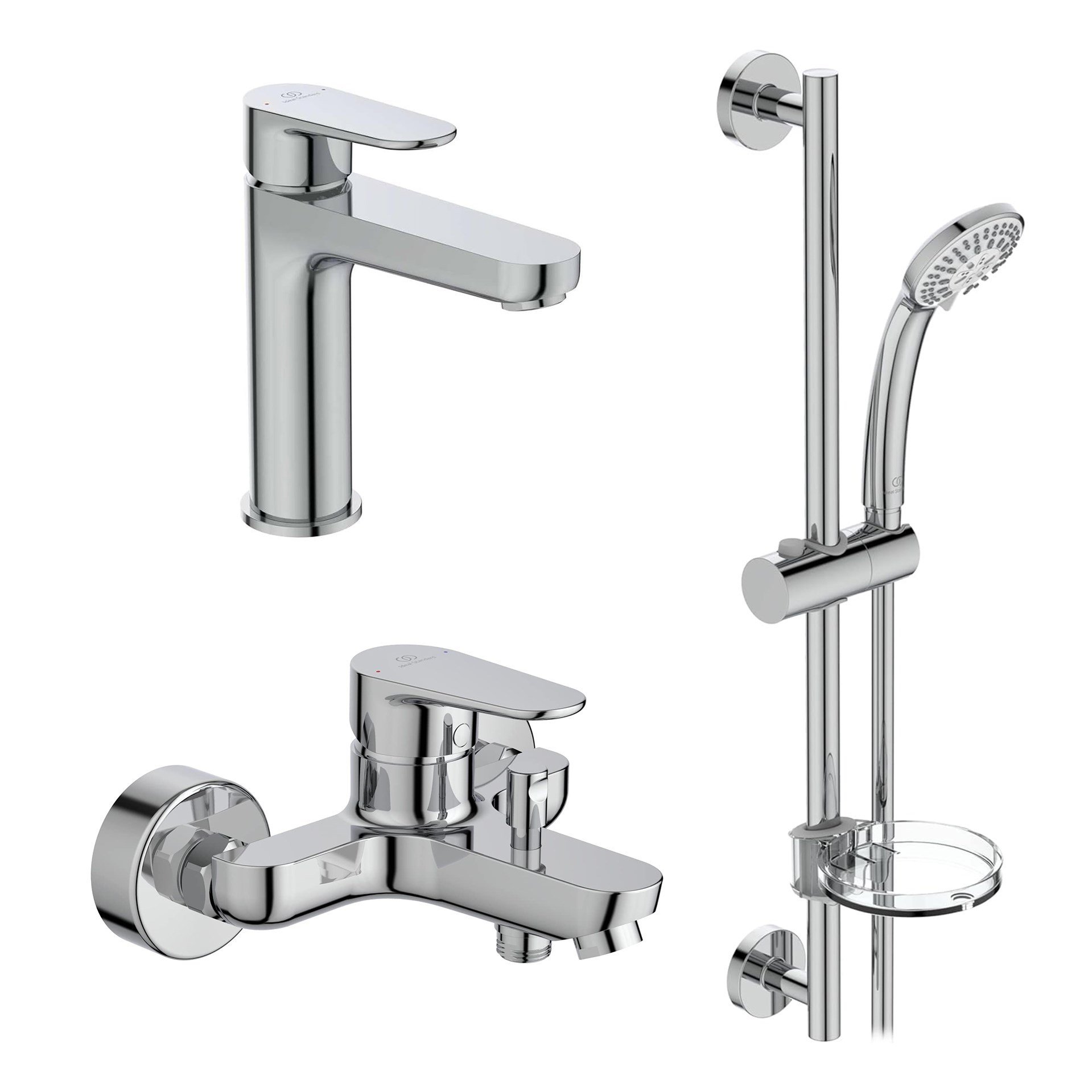 Ideal Standard Cerafine O 3'lü Aplike Banyo Seti, Krom, 3 Parça (BC554AA+BC500AA+B9503AA)