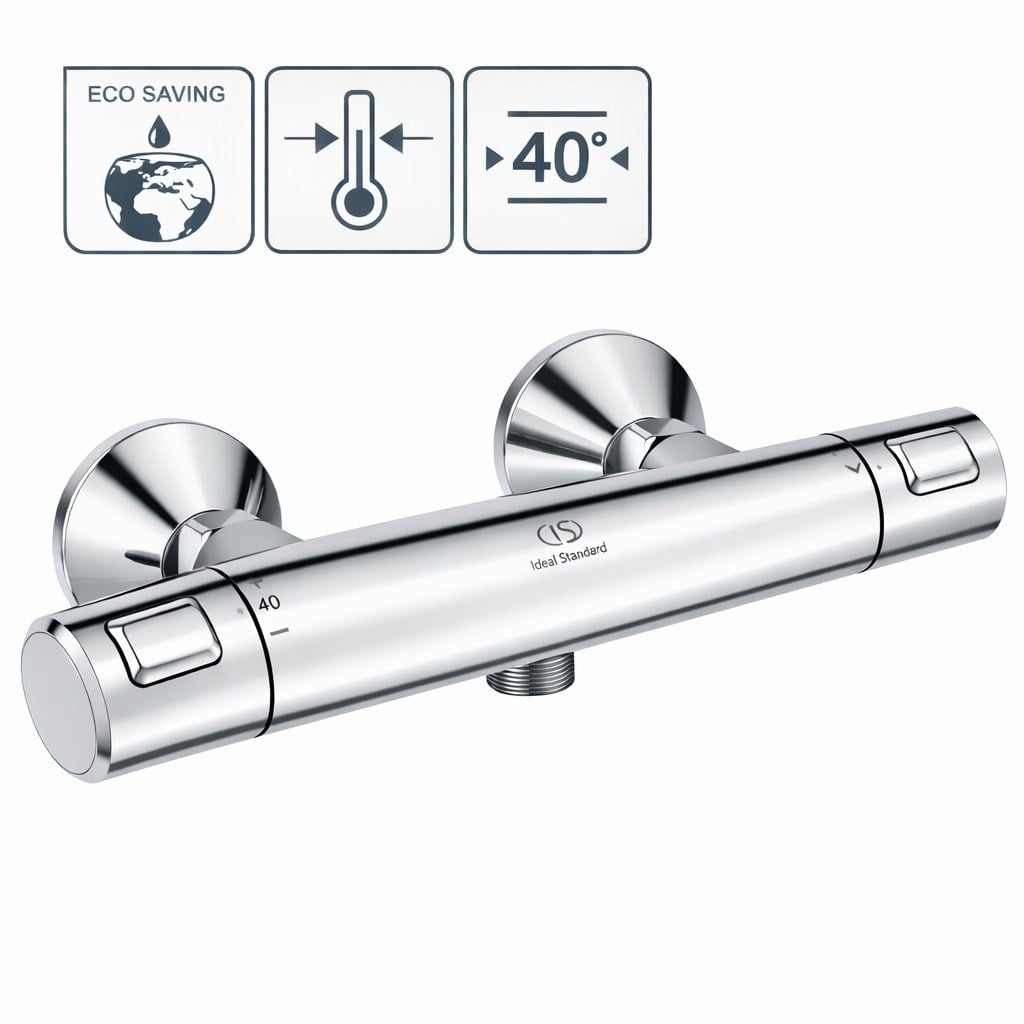 Ideal Standard Ceratherm T25 Termostatik Duş Bataryası-Krom | A7201AA