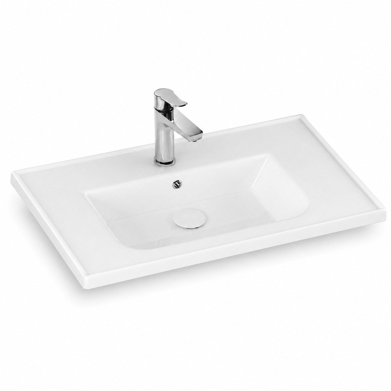 ISVEA Sistema L İnce Formlu Lavabo 81x46,5 cm Beyaz | 10LE50081