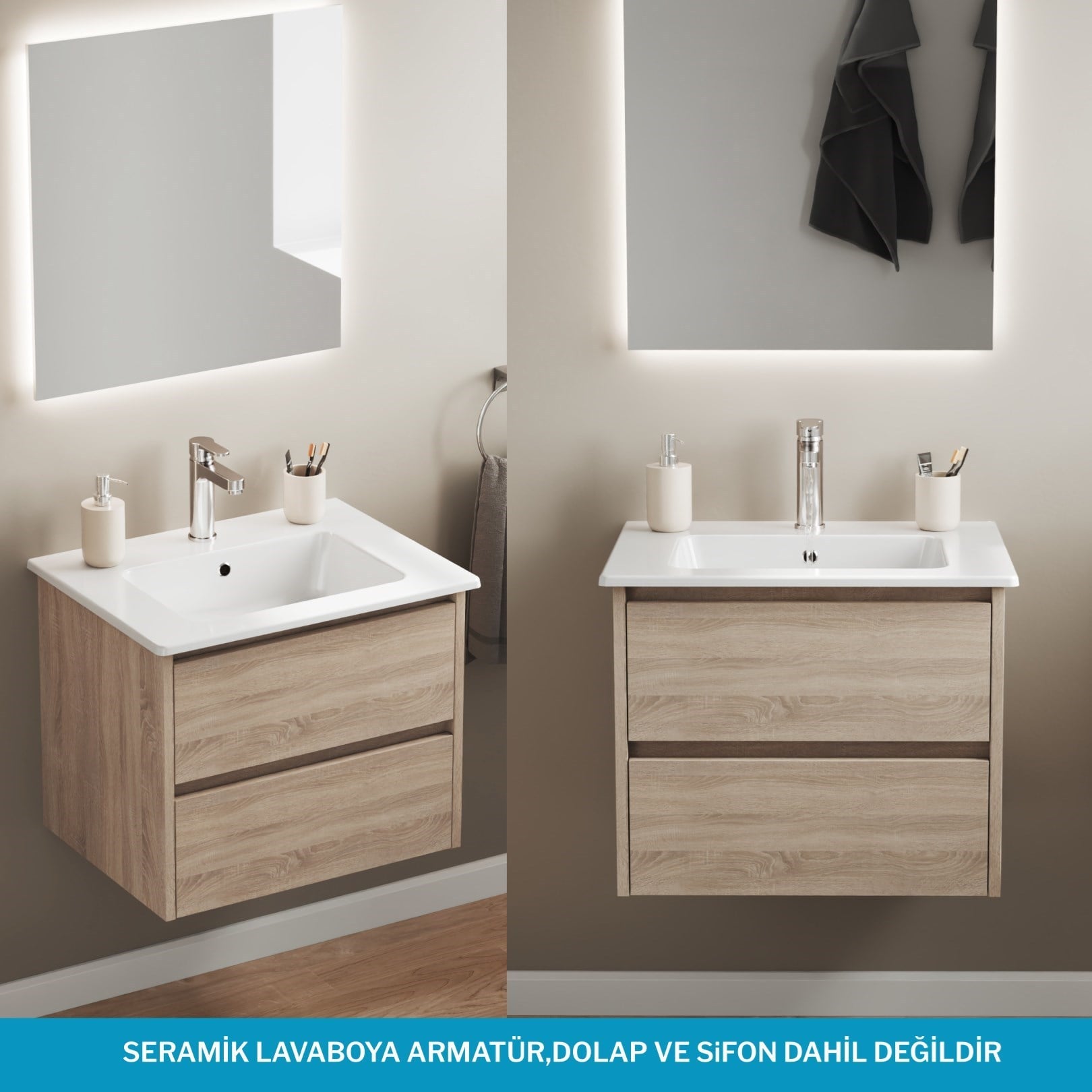 ISVEA Sistema T-Flat Slim İnce Formlu Lavabo 61 X 46,5  cm Beyaz