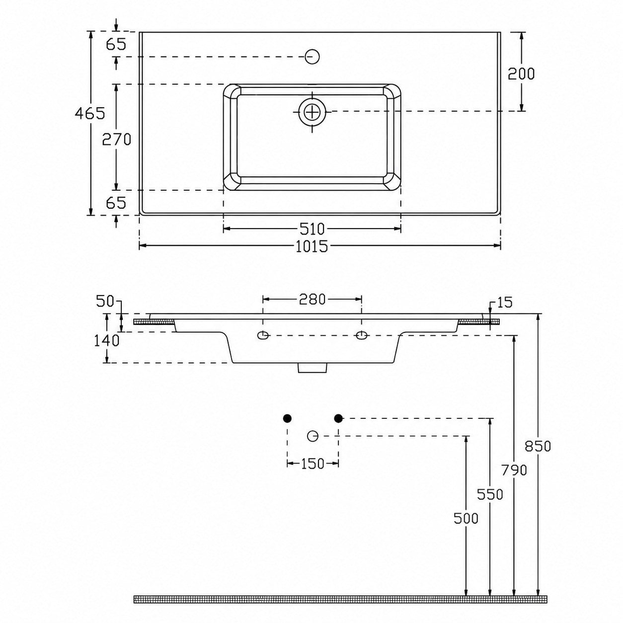 ISVEA Sistema T-Flat Slim İnce Formlu Lavabo 101x46,5 cm Beyaz | 10SL50101