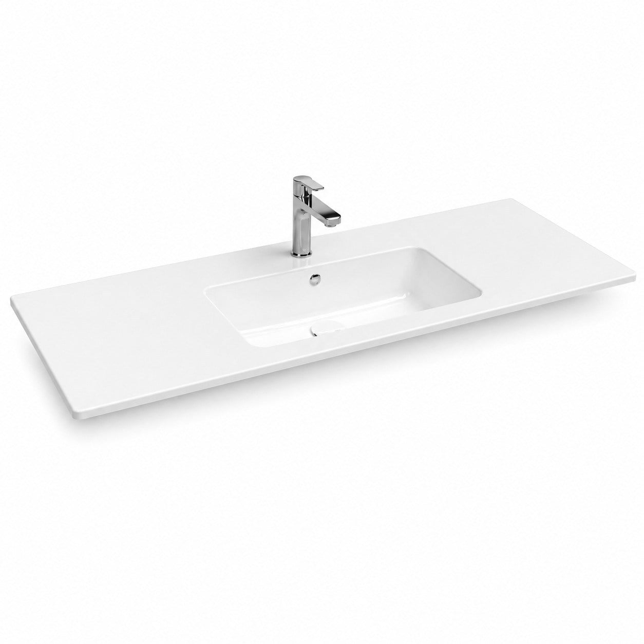 ISVEA Sistema T-Flat Slim İnce Formlu Lavabo 121 x 46,5 cm Beyaz | 10SL50121