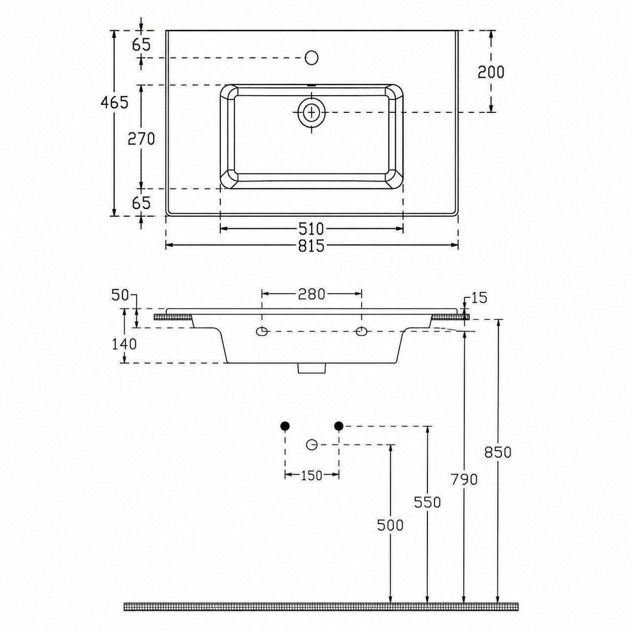 ISVEA Sistema T-Flat Slim İnce Formlu Lavabo 81 X 46,5  cm Beyaz