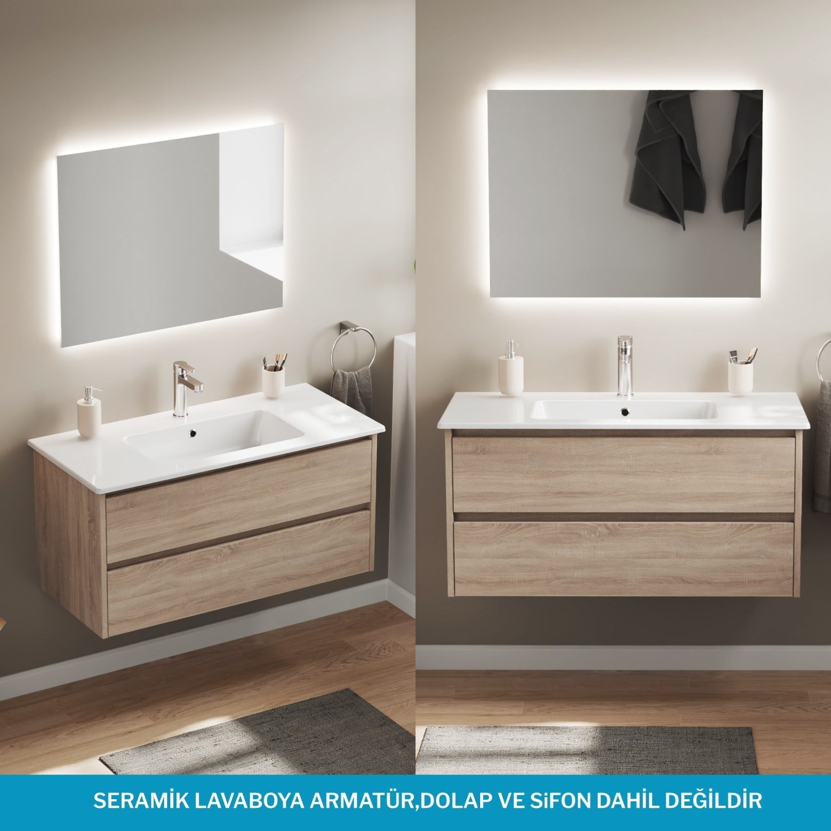 ISVEA Sistema T-Flat Slim İnce Formlu Lavabo 101x46,5 cm Beyaz | 10SL50101