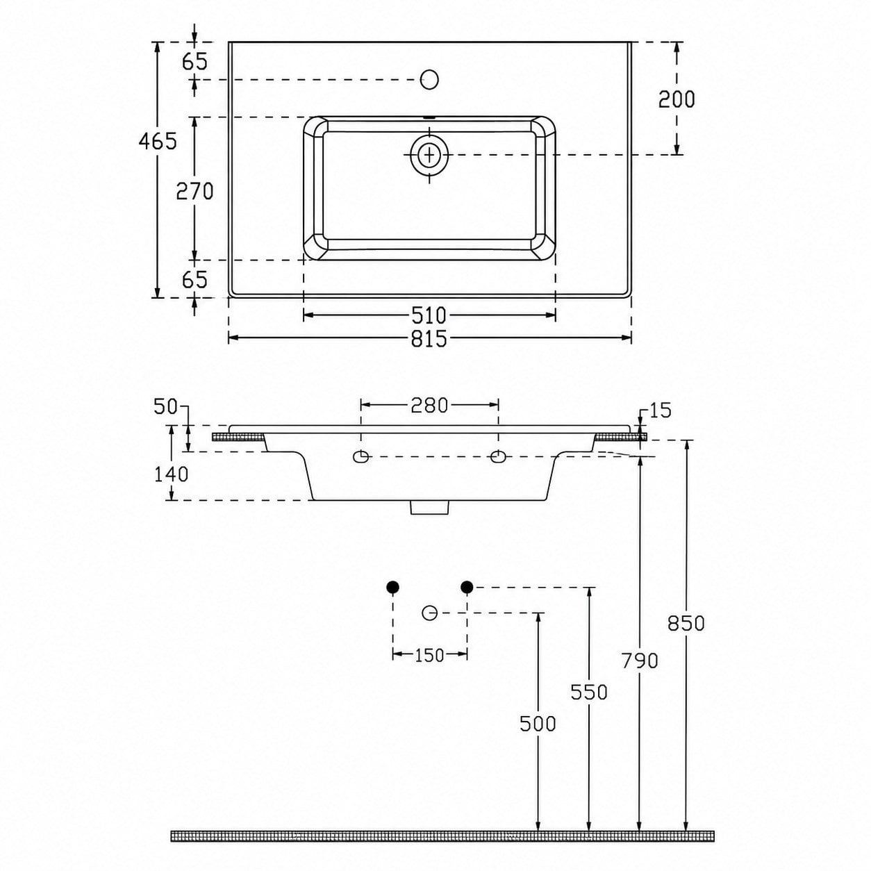 ISVEA Sistema T-Flat Slim İnce Formlu Lavabo 81x46,5 cm Beyaz | 10SL51081