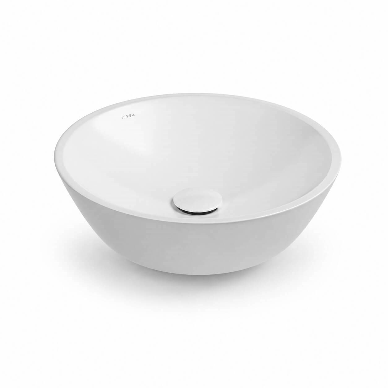 ISVEA Sistema Y Soft Tezgah Üzeri Çanak Lavabo 45 cm, Batarya Deliksiz Beyaz | 10SY66045