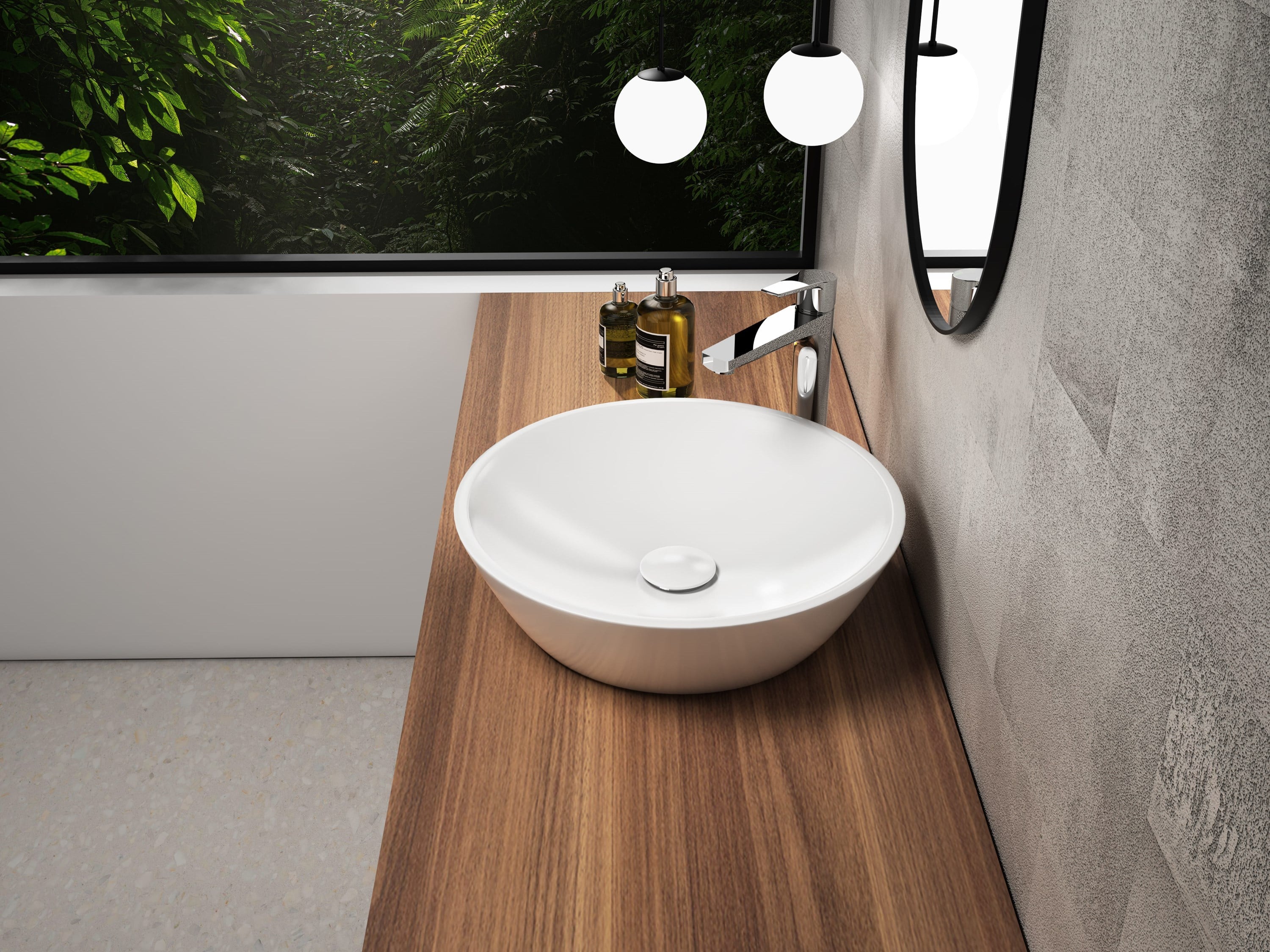 ISVEA Sistema Y Soft Tezgah Üzeri Çanak Lavabo 45 cm, Batarya Deliksiz Beyaz | 10SY66045