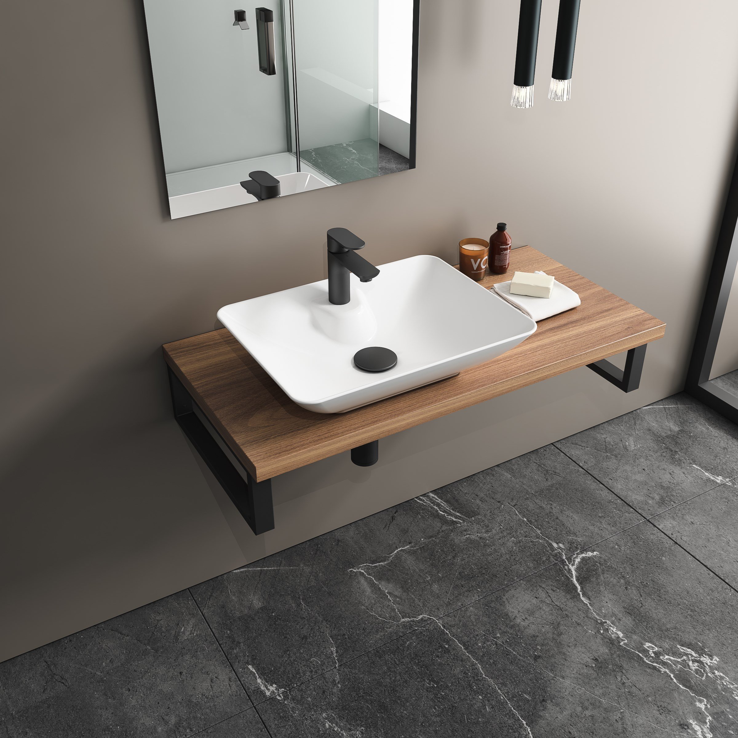 Isvea Sistema Y Tezgah Üstü Çanak Lavabo 52 cm, Batarya Delikli Beyaz | 10SY50052