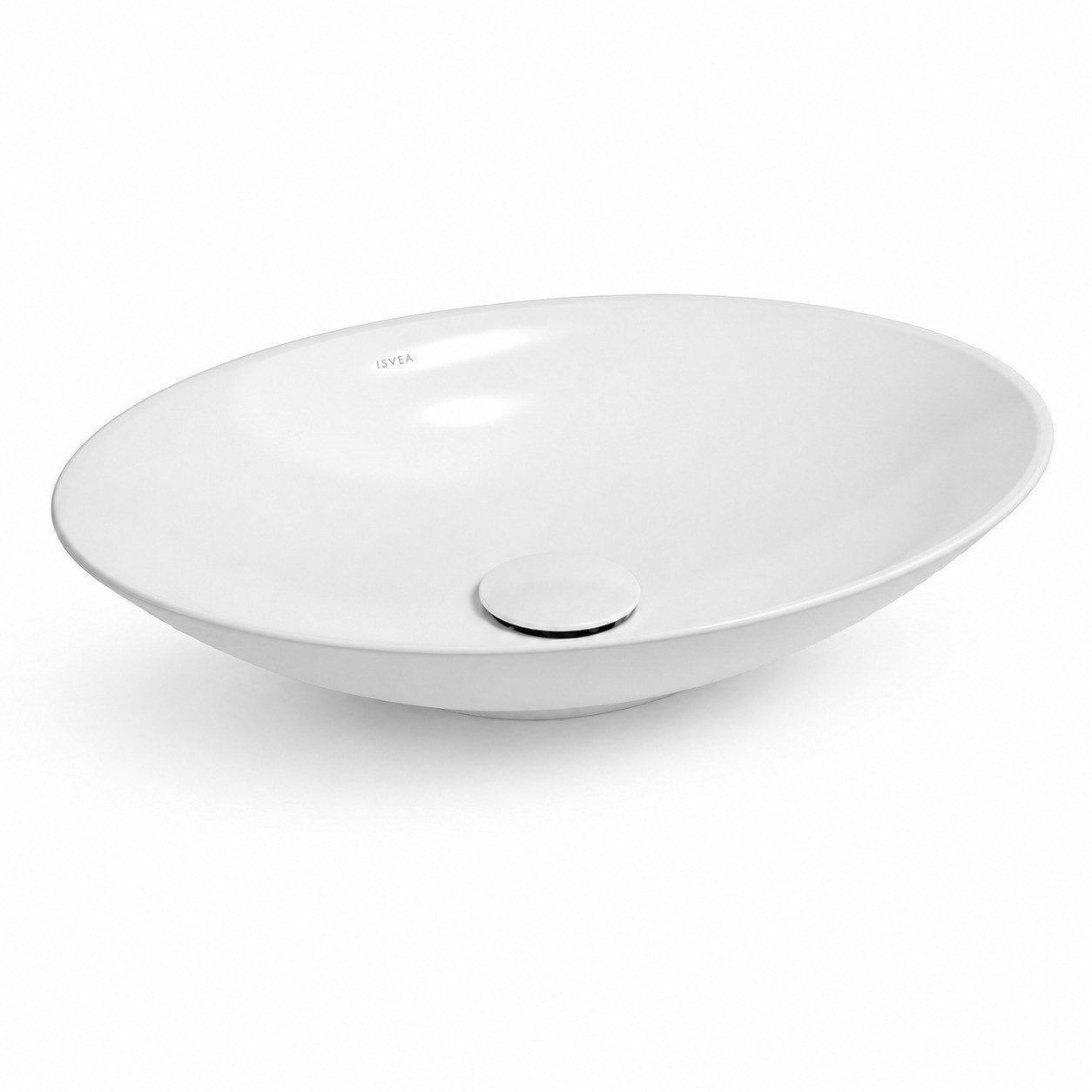 Isvea Sistema Y Tezgah Üstü Çanak Lavabo 51 cm, Batarya Deliksiz Beyaz | 10SY65051