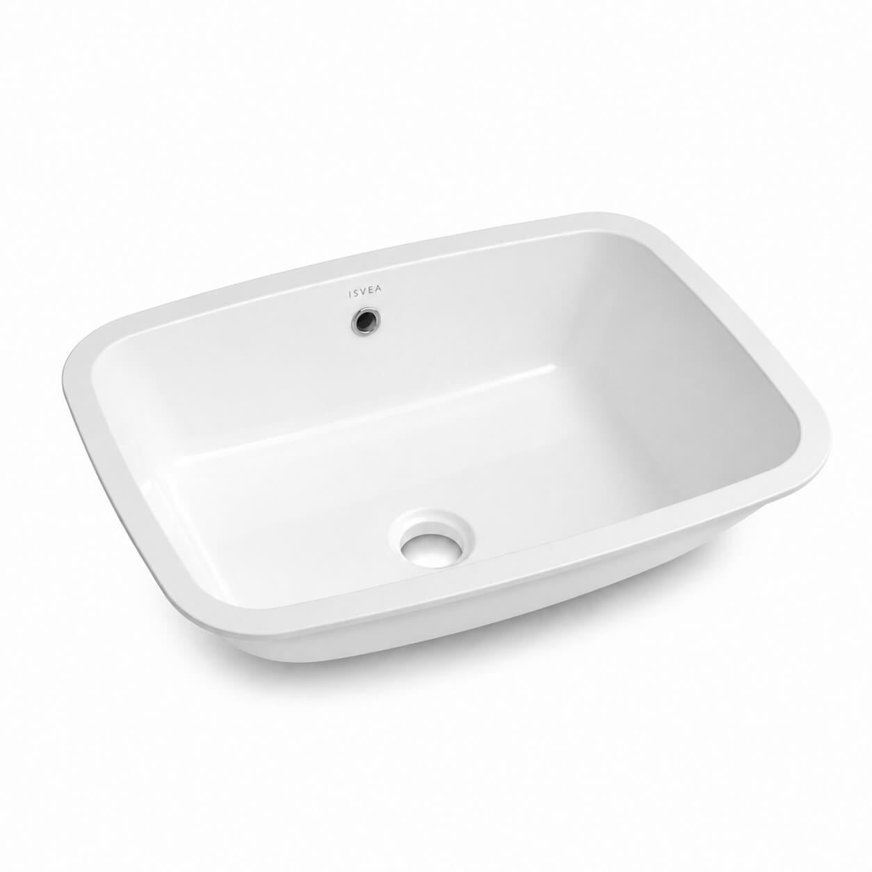 Isvea Soluzione Tezgah Altı Kare Gömme Lavabo 45 cm Beyaz | 10PL77045