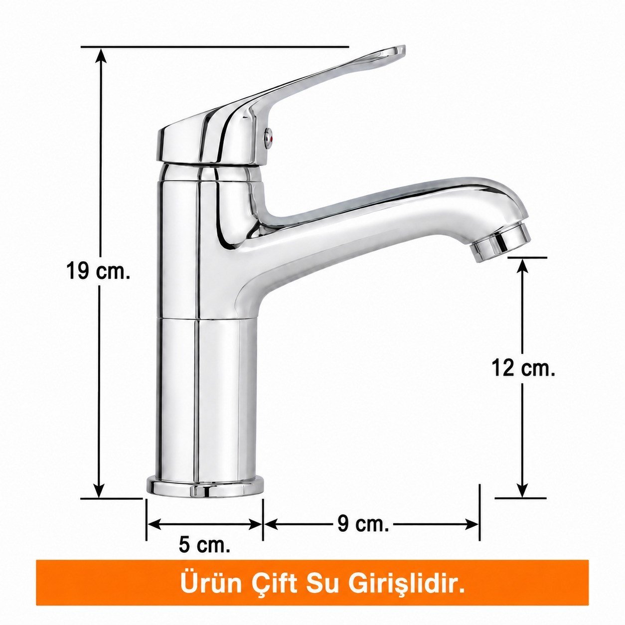 Nuss Lale Yüksek Lavabo Bataryası - Çift Su Girişli | 9401-Y