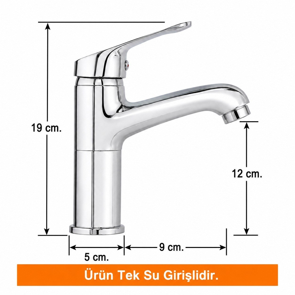 Nuss Lale Yüksek Lavabo Bataryası - Tek Su Girişli | 9401-YTG