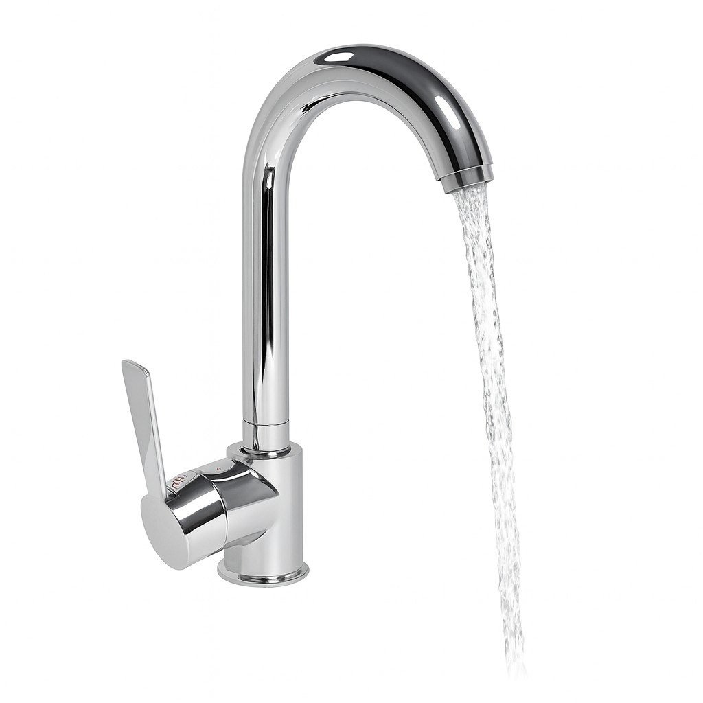 Nuss Safir Kuğu Lavabo  Bataryası-Parlak Krom-N 9602