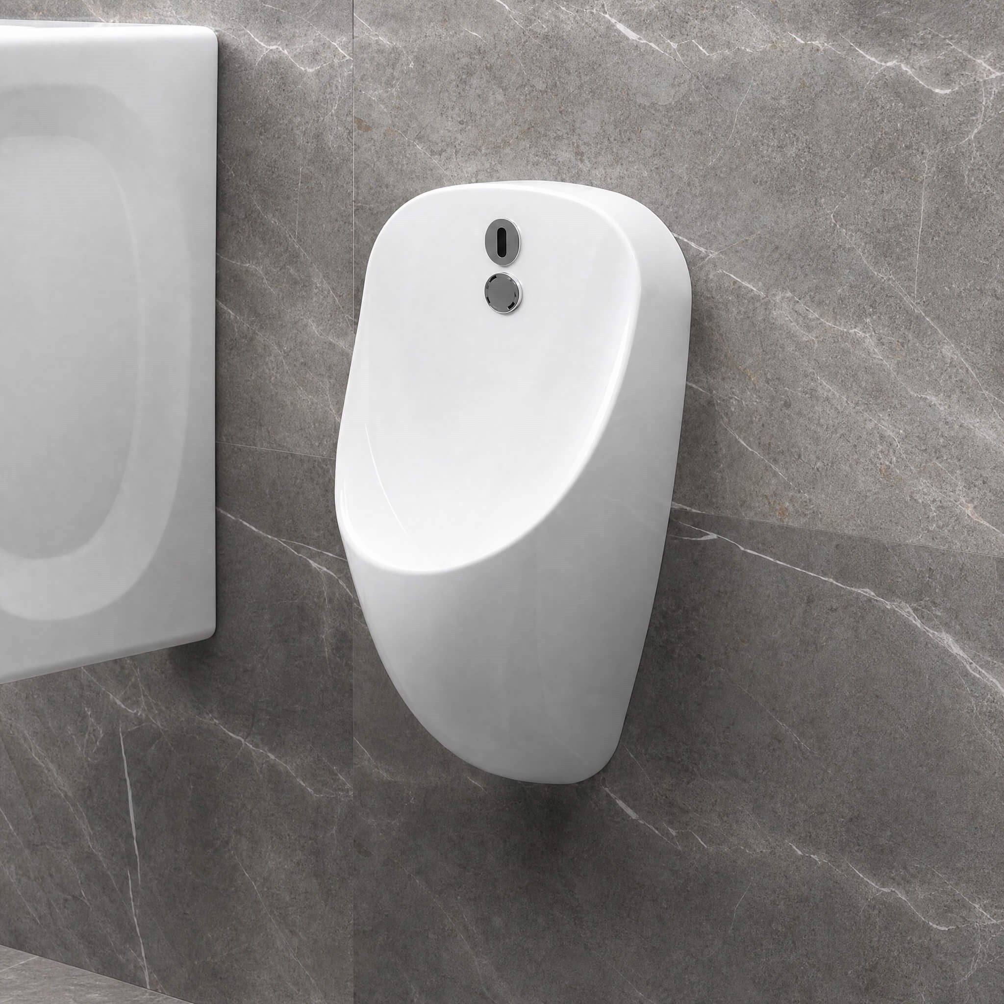 Quarter Bath Sensörlü Pisuar – Kanalsız Entegre Seramik Pisuar – Parlak Beyaz – Gizli Girişli | 70SP50002