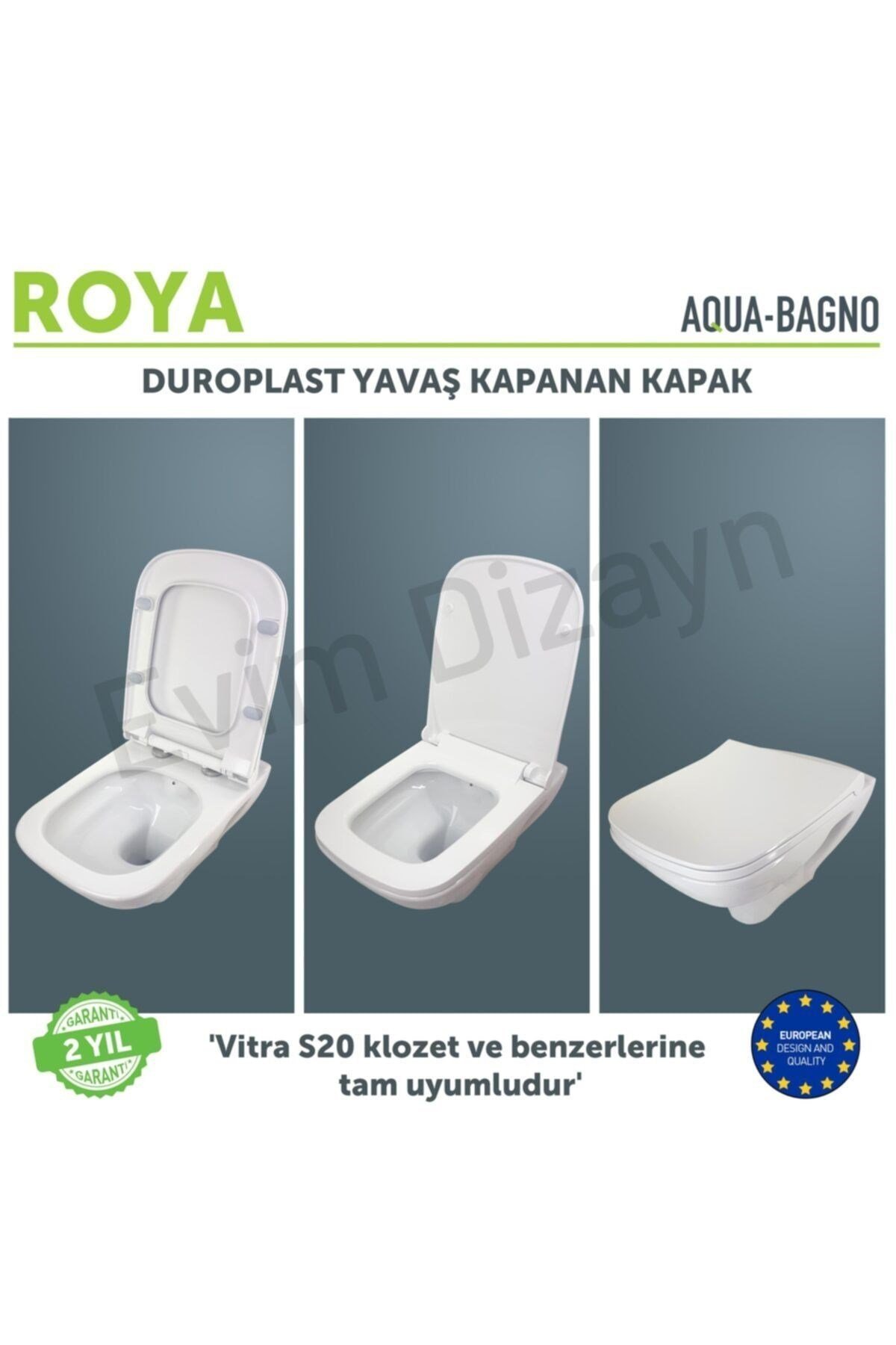 Roya Yavaş Kapanan Klozet Kapağı – Duroplast – Beyaz | 90.99.50.40