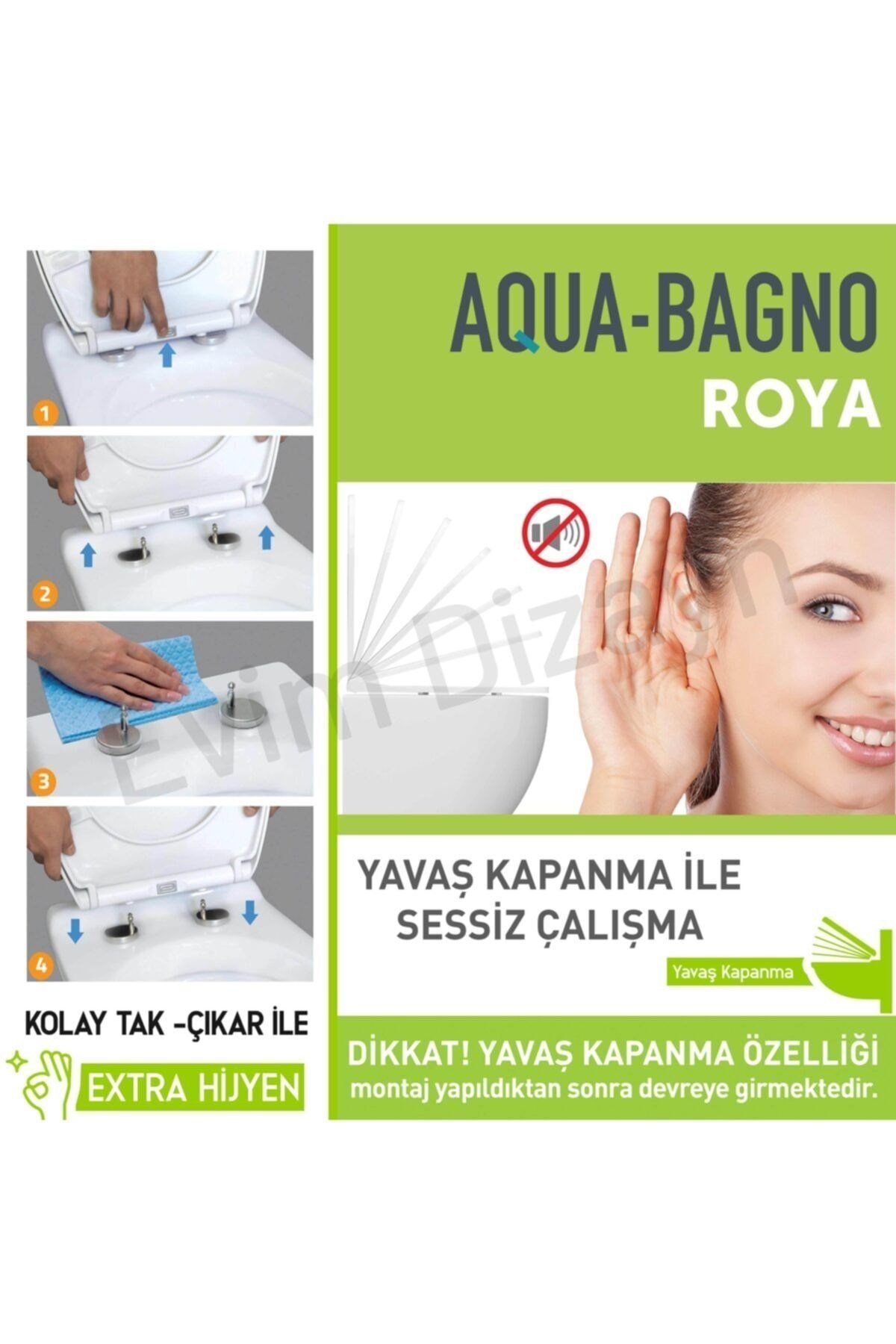 Roya Yavaş Kapanan Klozet Kapağı – Duroplast – Beyaz | 90.99.50.40