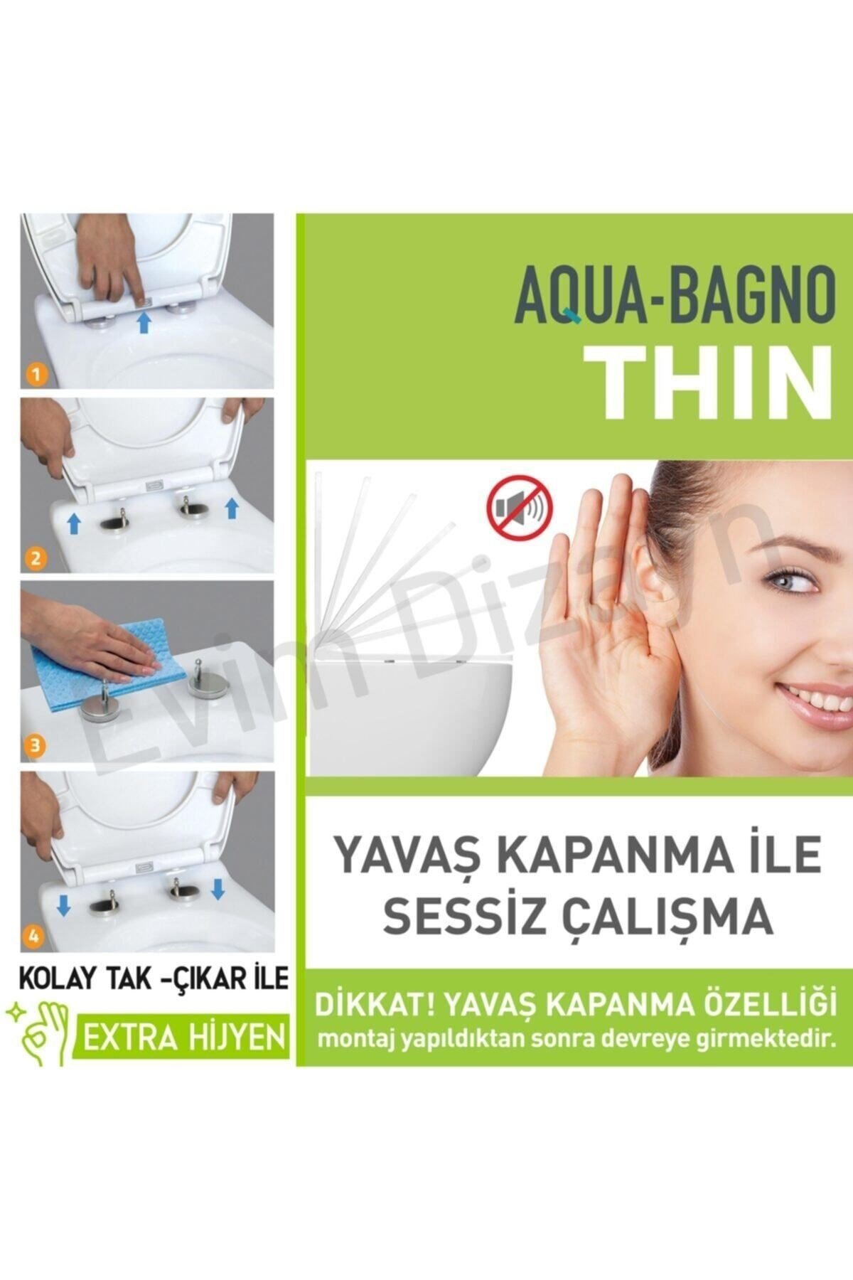 Thin Beyaz Yavaş Kapanan Klozet Kapağı – Duroplast - Yavaş Kapanan | 90.99.50.23