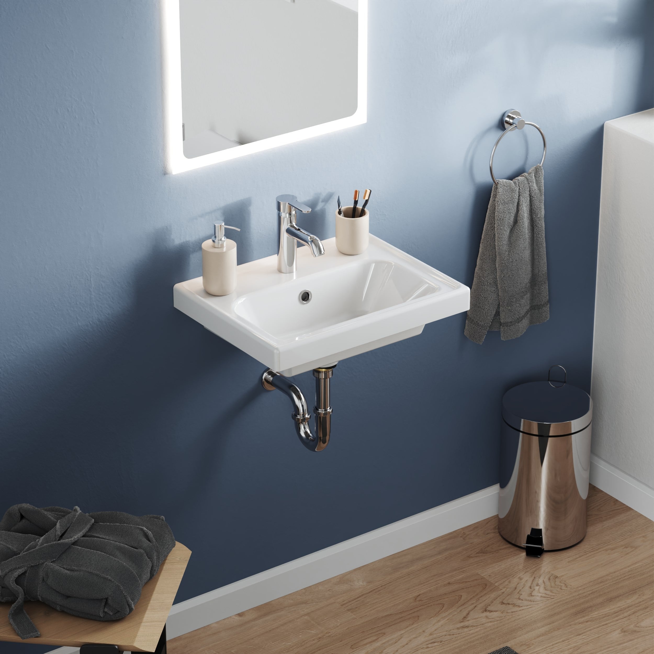 Turkuaz Frame Lavabo 50x38 cm. Beyaz | VB015F52U00