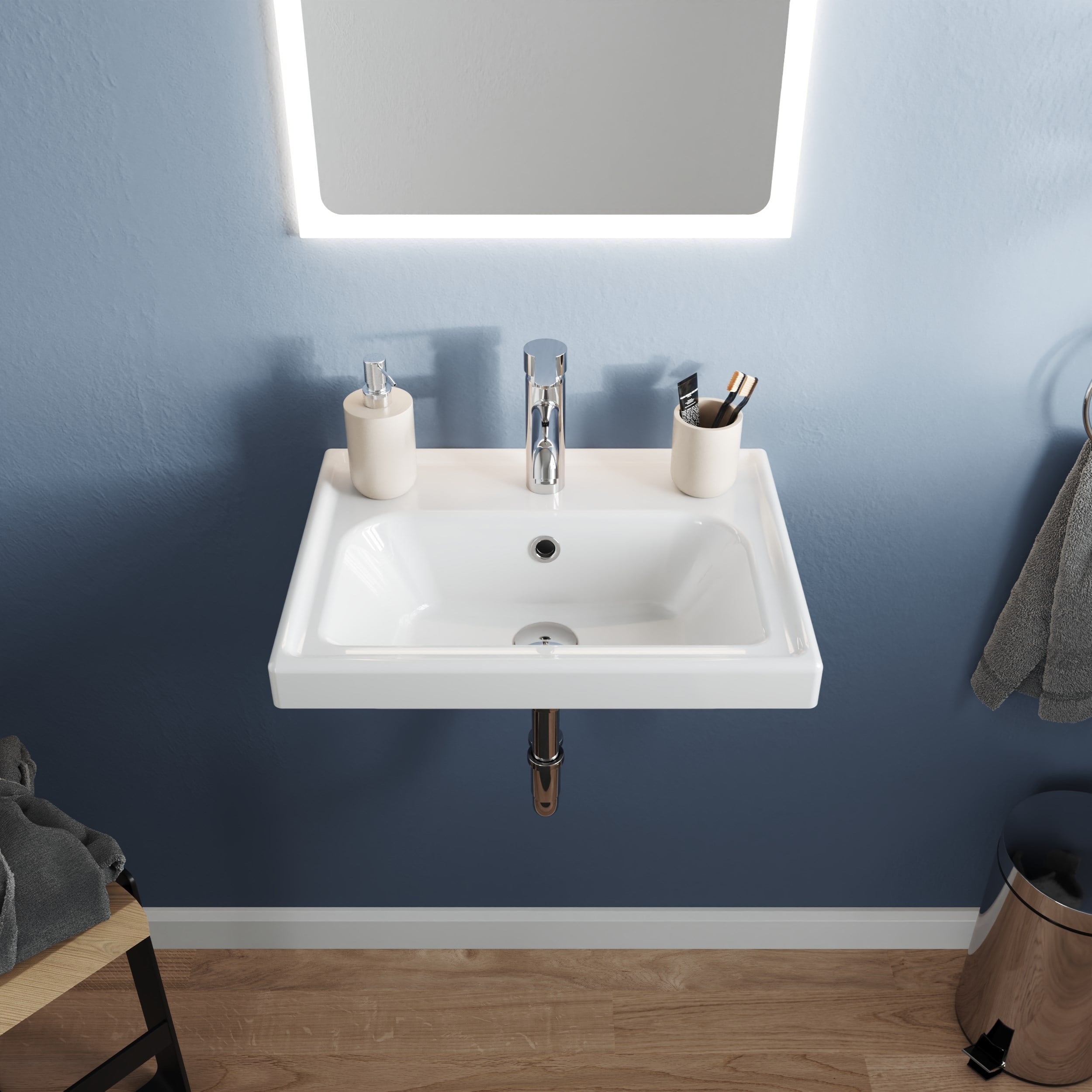 Turkuaz Frame Lavabo 50x38 cm. Beyaz | VB015F52U00