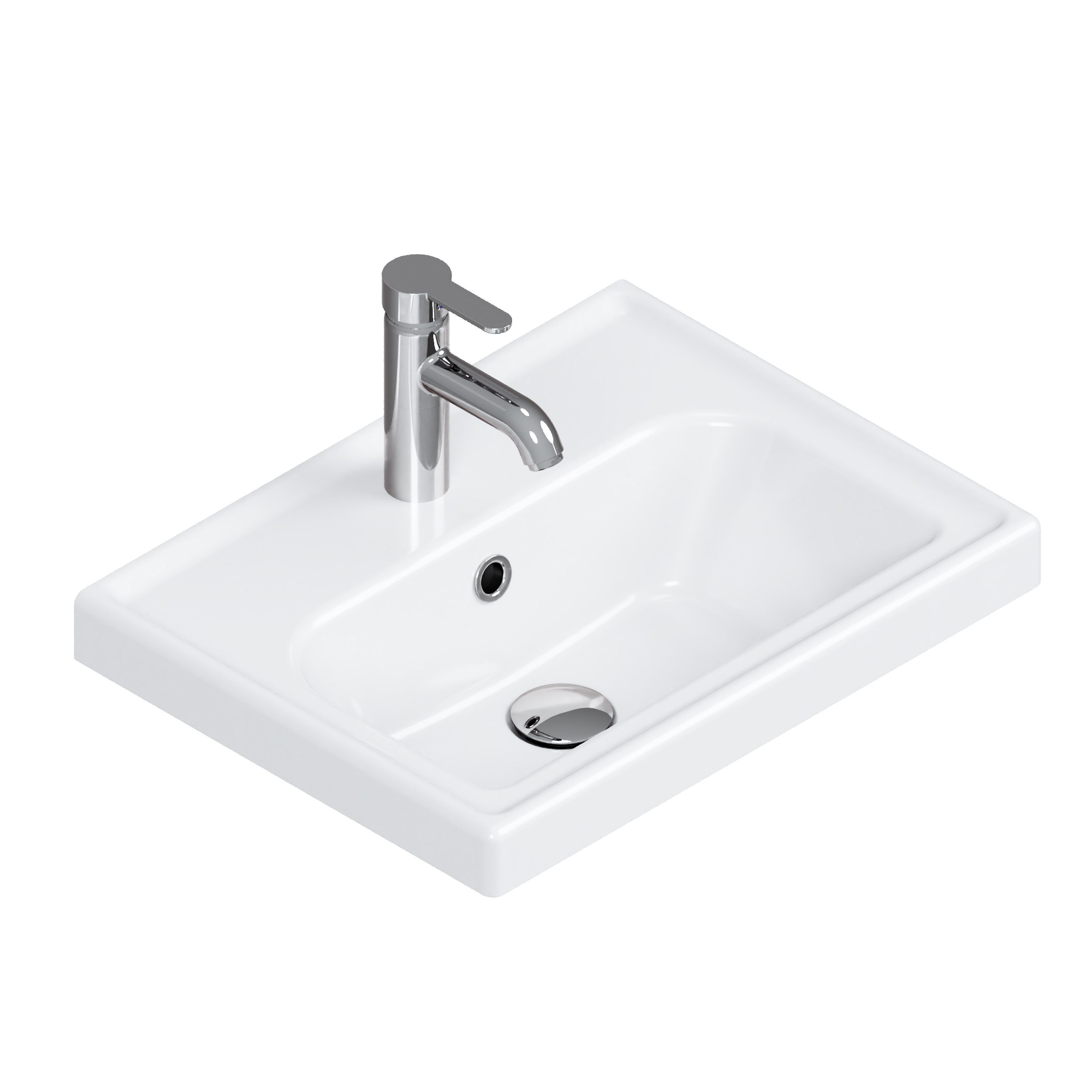 Turkuaz Frame Lavabo 50x38 cm. Beyaz | VB015F52U00