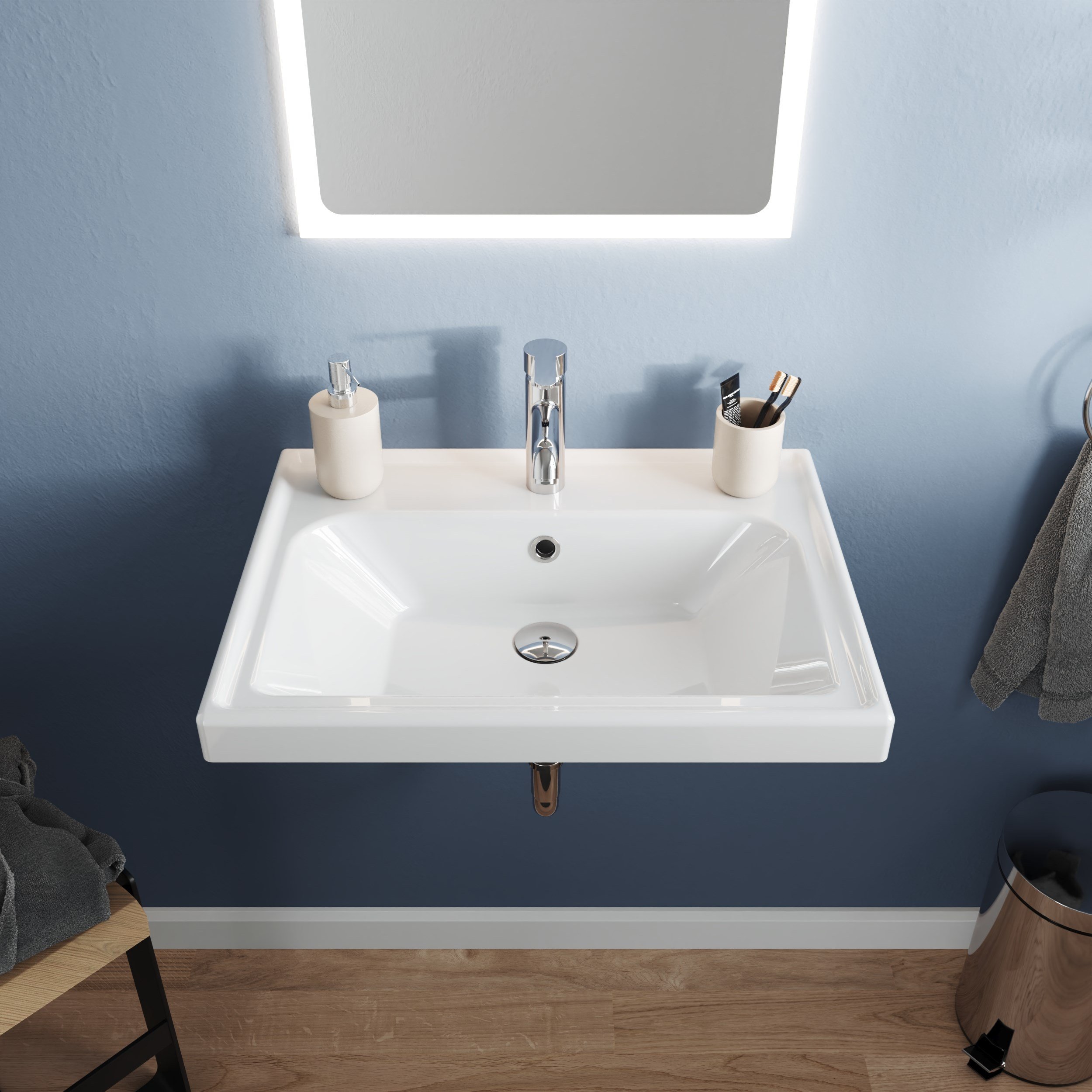 Turkuaz Frame Lavabo 60 x 45  cm.beyaz | VB015H82U00