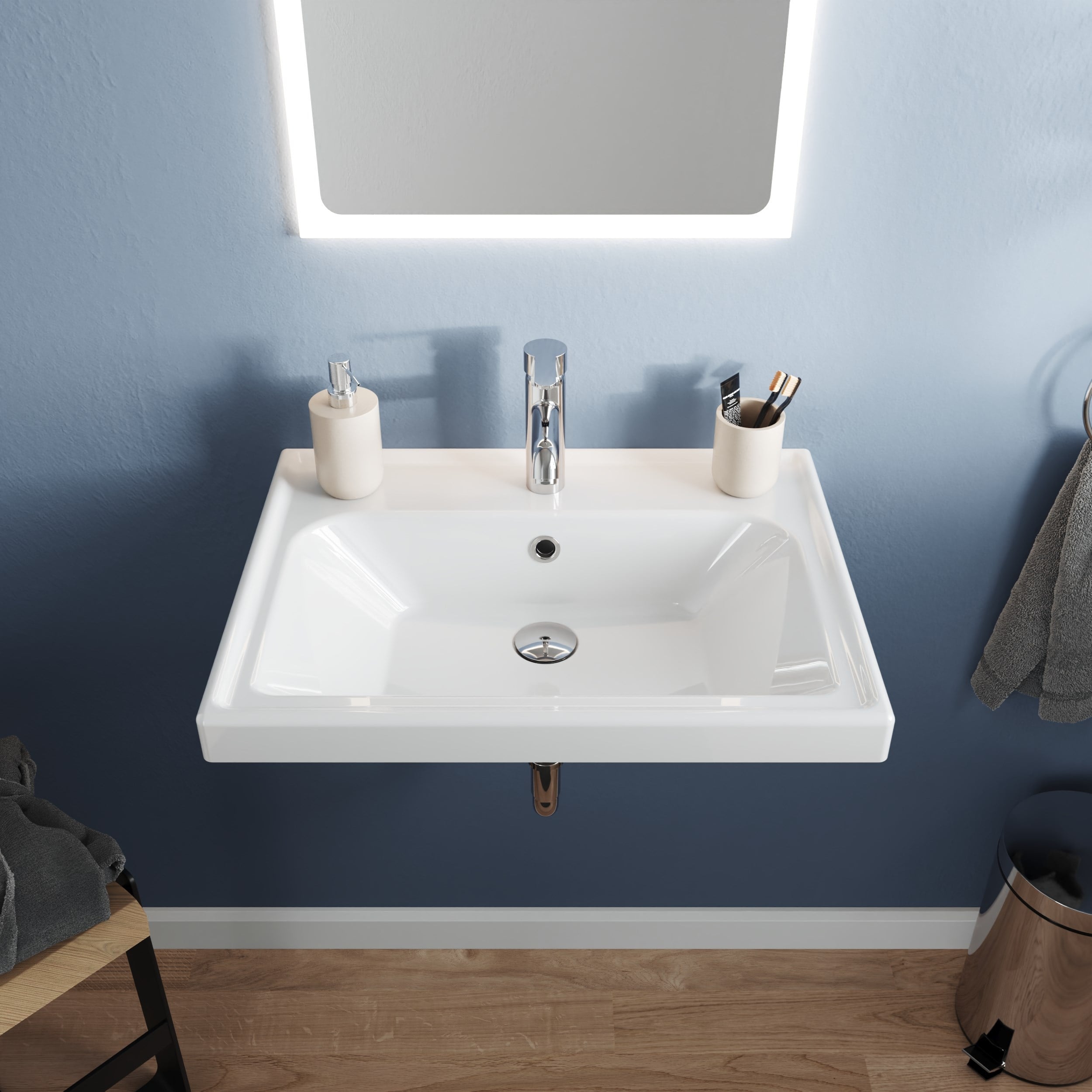 Turkuaz Frame Lavabo 60 x 45  cm.beyaz | VB015H82U00