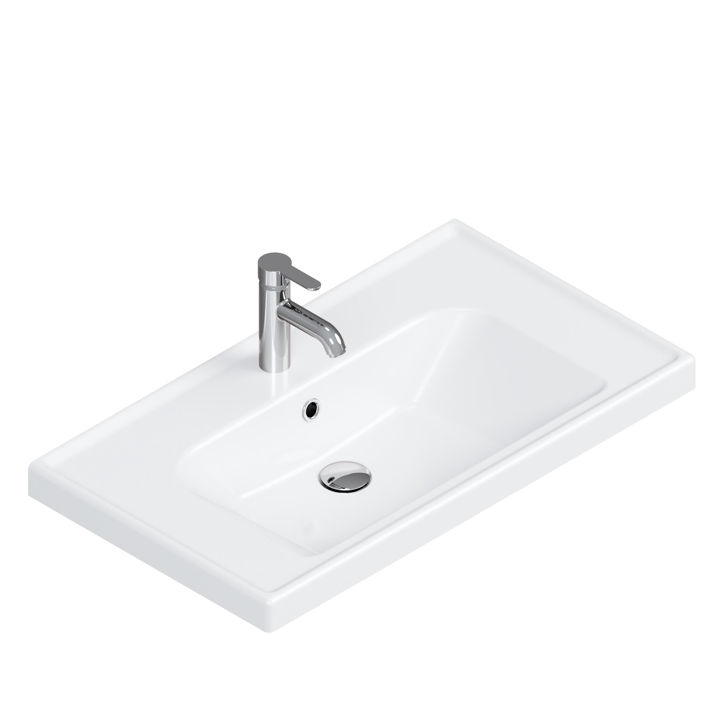 Turkuaz Frame Lavabo 80x45 cm Beyaz | VB015M22U00