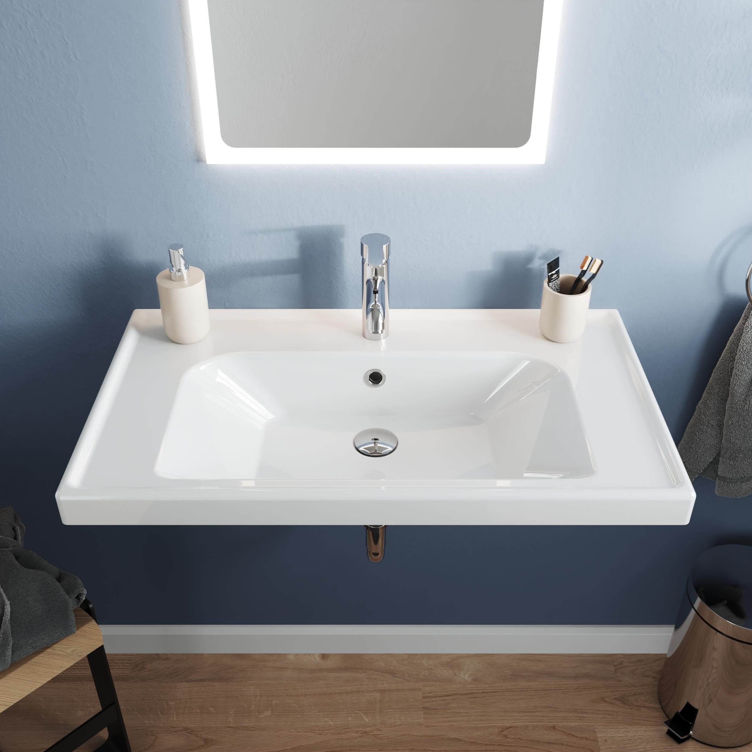 Turkuaz Frame Lavabo 80x45 cm Beyaz | VB015M22U00