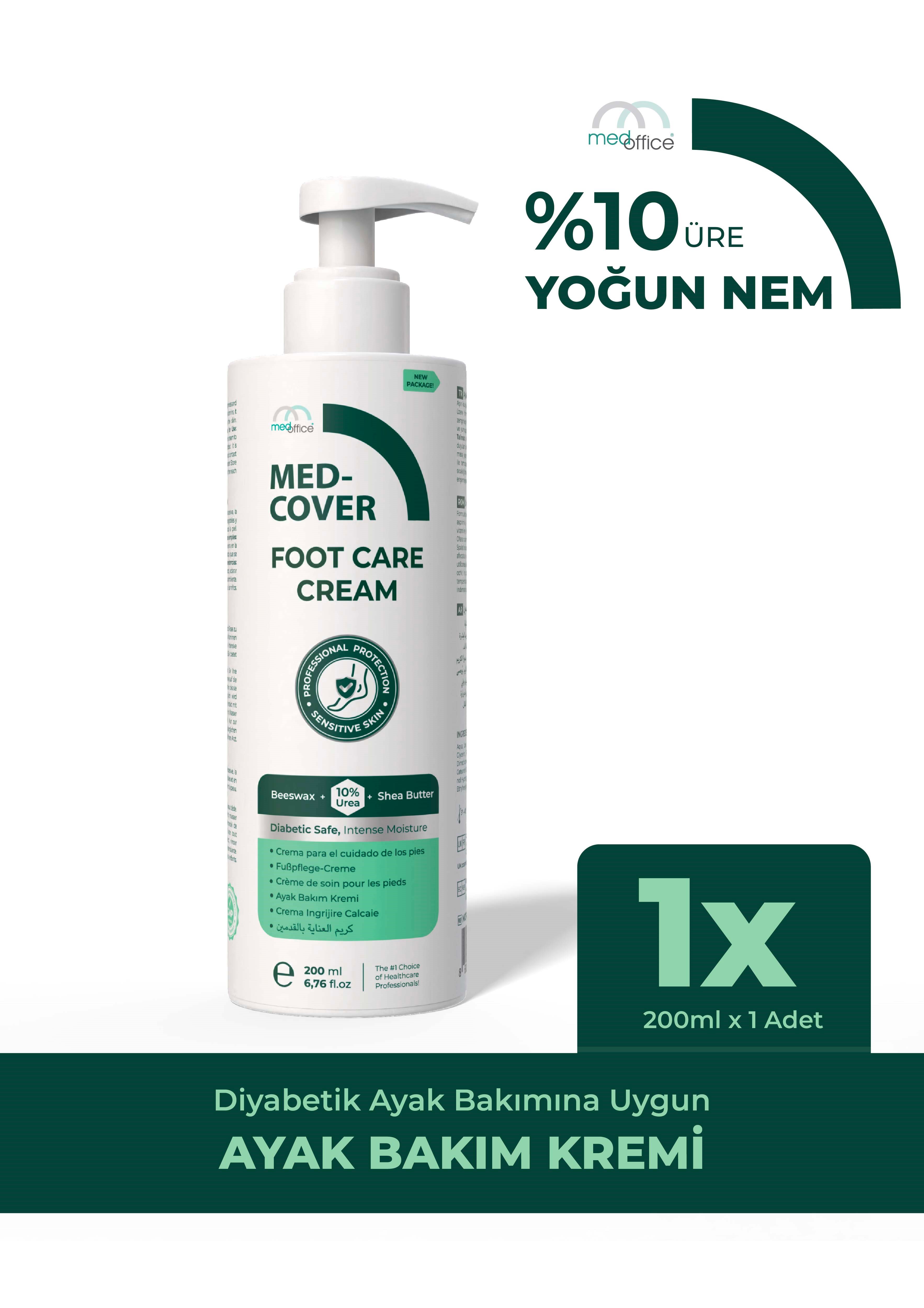 Med-Cover Ayak Bakım Kremi – Hassas Ciltlere Özel (%10 Üre, Shea Butter, Beeswax)
